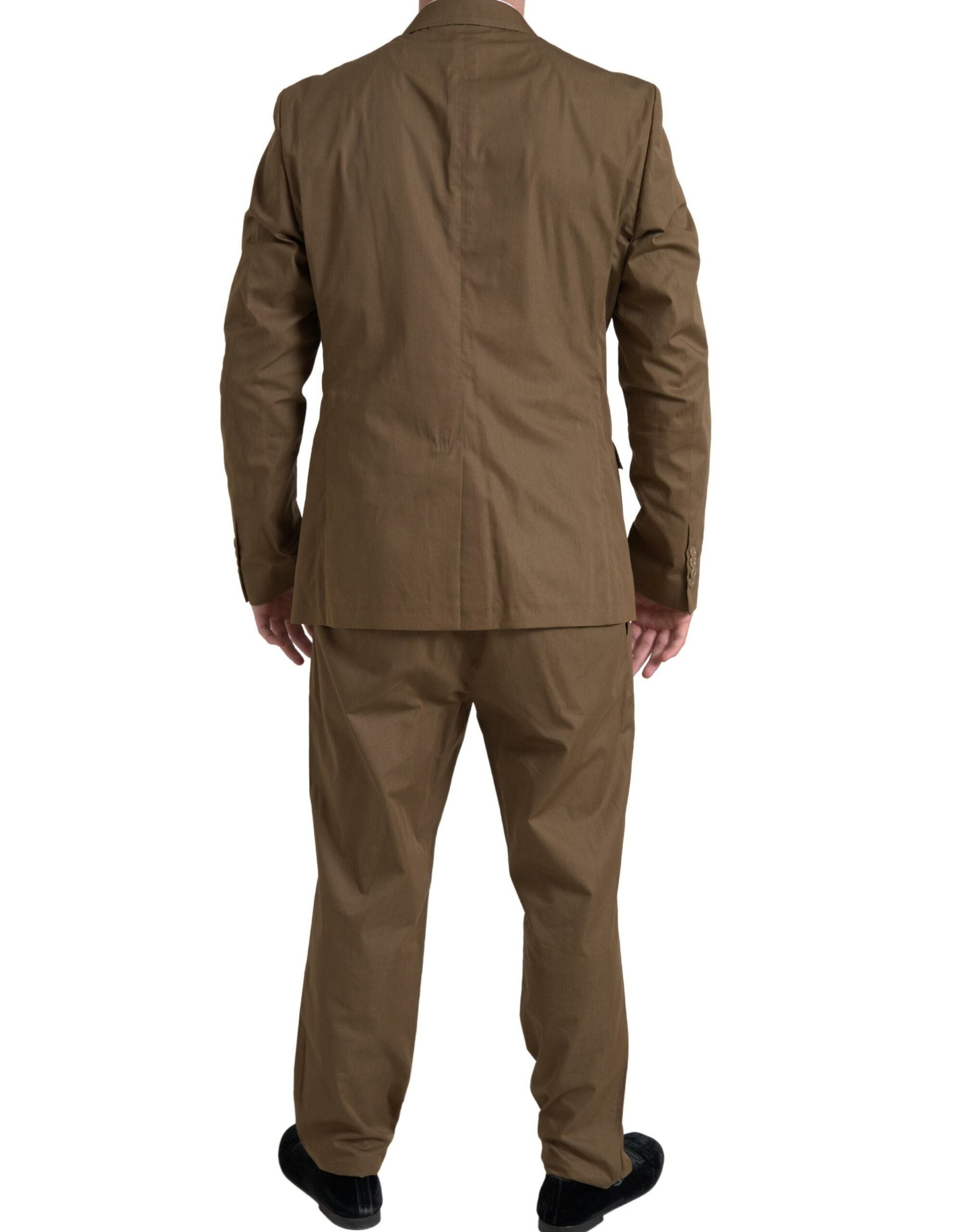 Dolce & Gabbana Brown 2 Piece Single Breasted TAORMINA Men's Suit