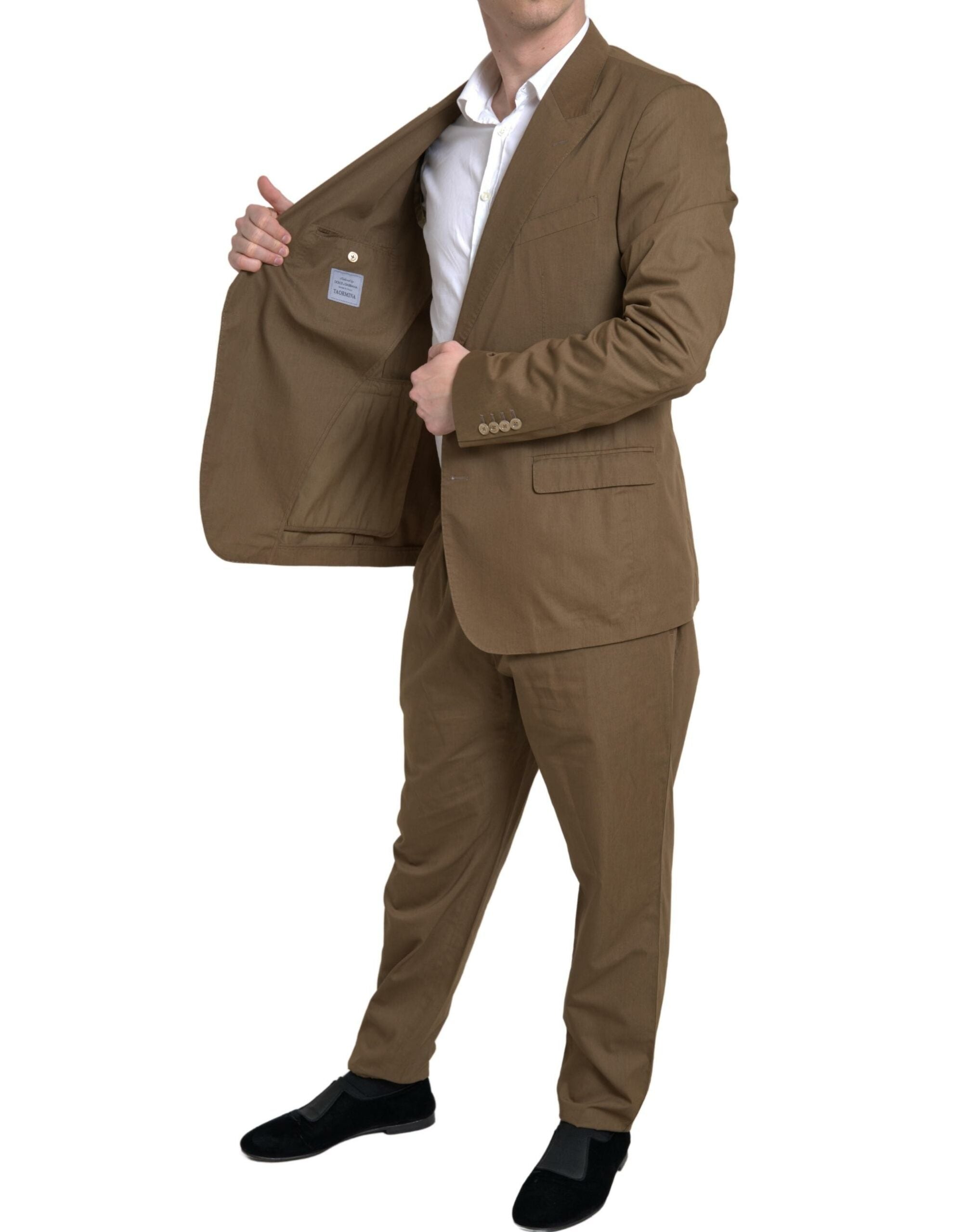 Dolce & Gabbana Brown 2 Piece Single Breasted TAORMINA Men's Suit