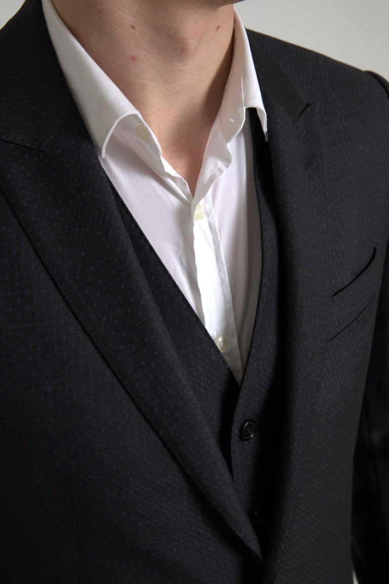 Dolce & Gabbana Dark Gray 3 Piece Single Breasted MARTINI Men's Suit