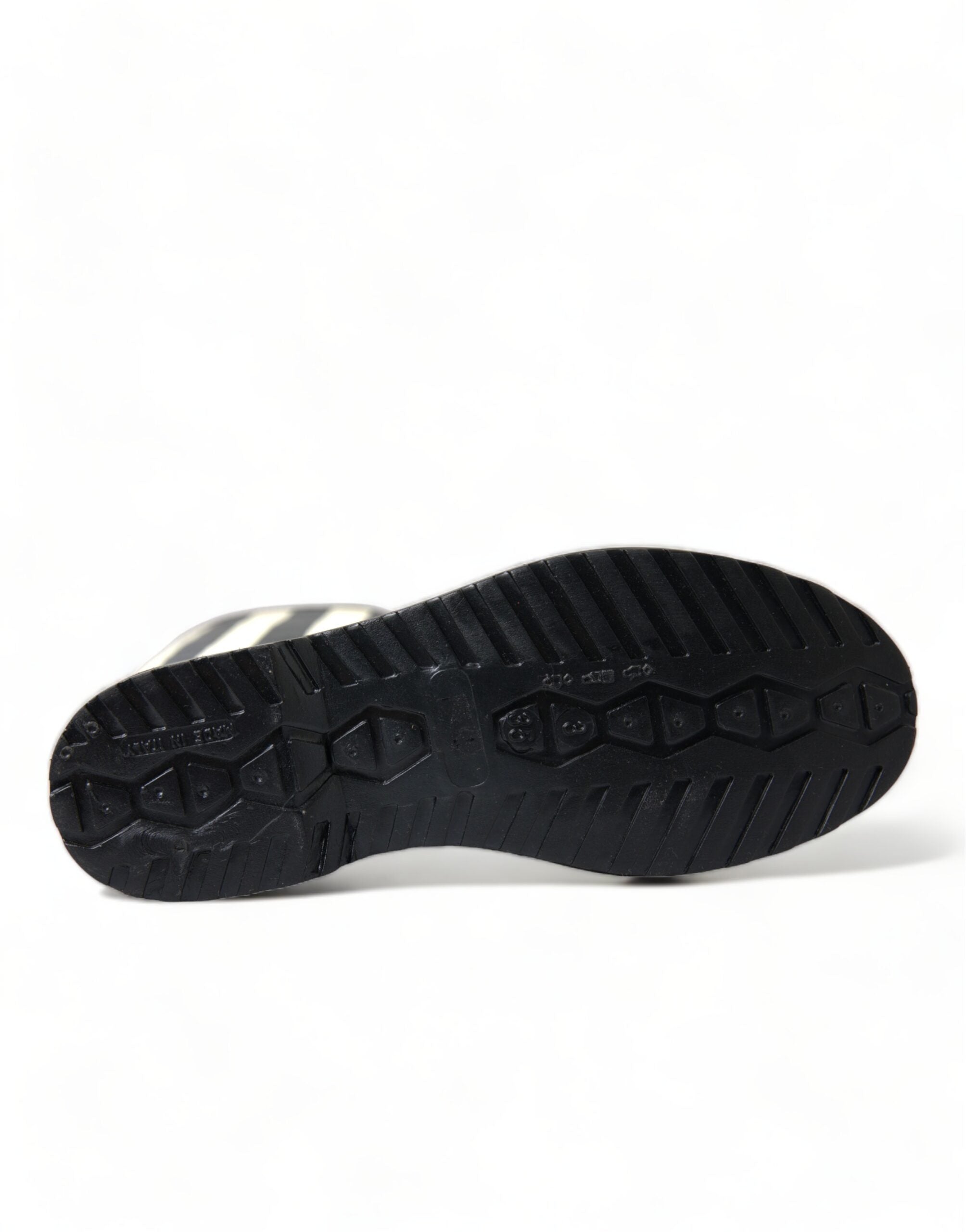 Dolce & Gabbana Black Rubber Knee High Flat Boots Women's Shoes