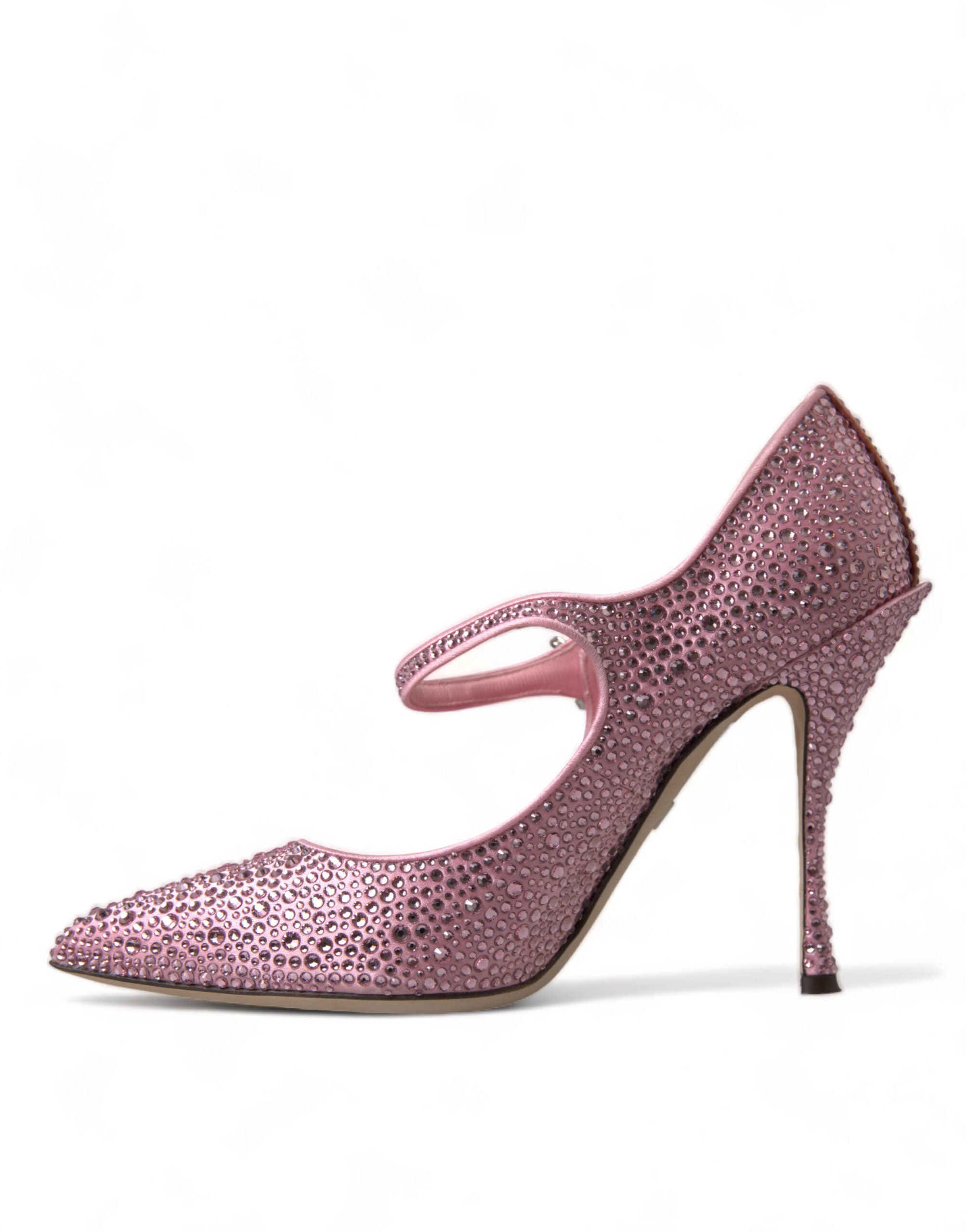 Dolce & Gabbana Pink Strass Crystal Heels Pumps Women's Shoes