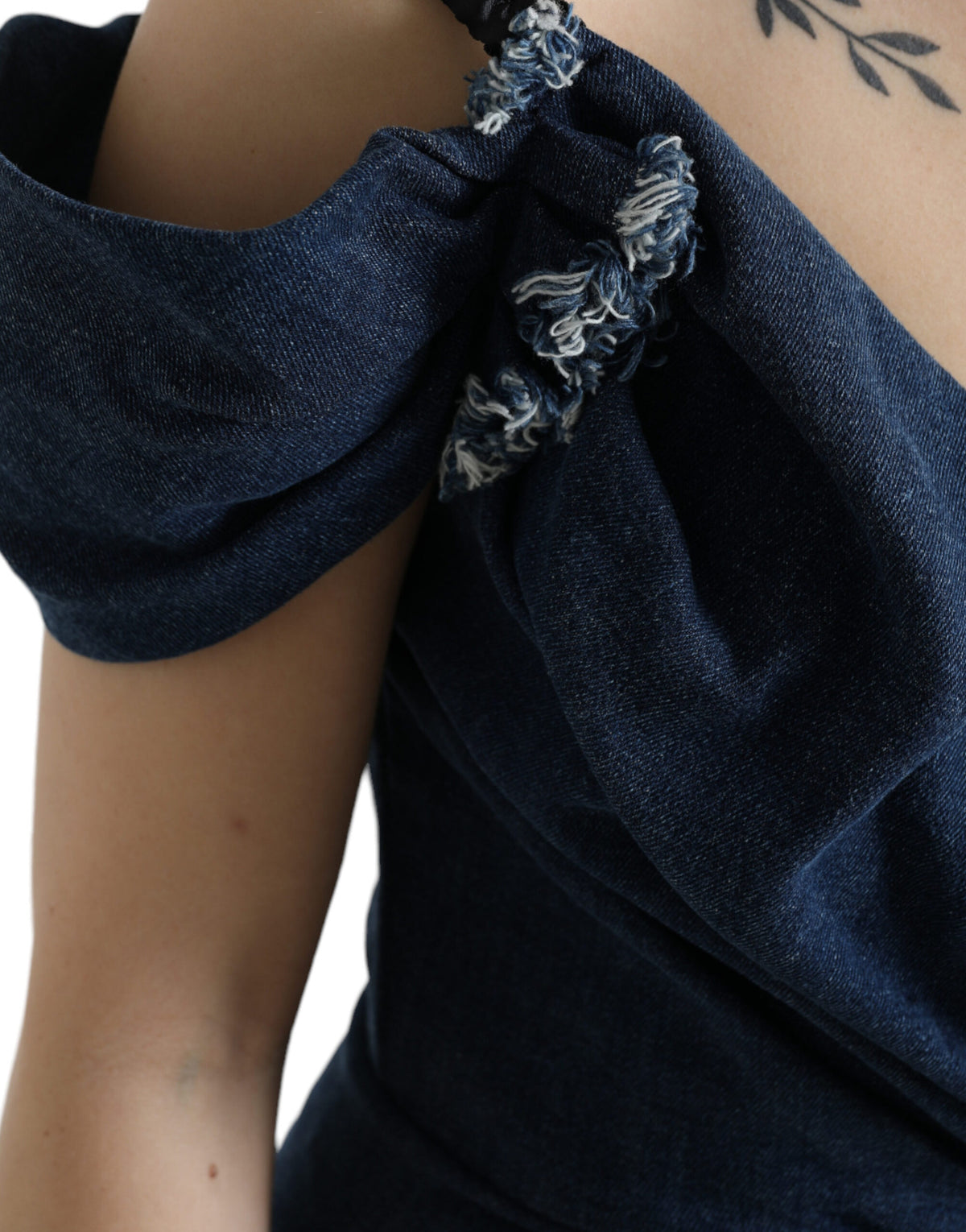 Dolce & Gabbana Blue Patchwork Two Tone Denim Mini Women's Dress