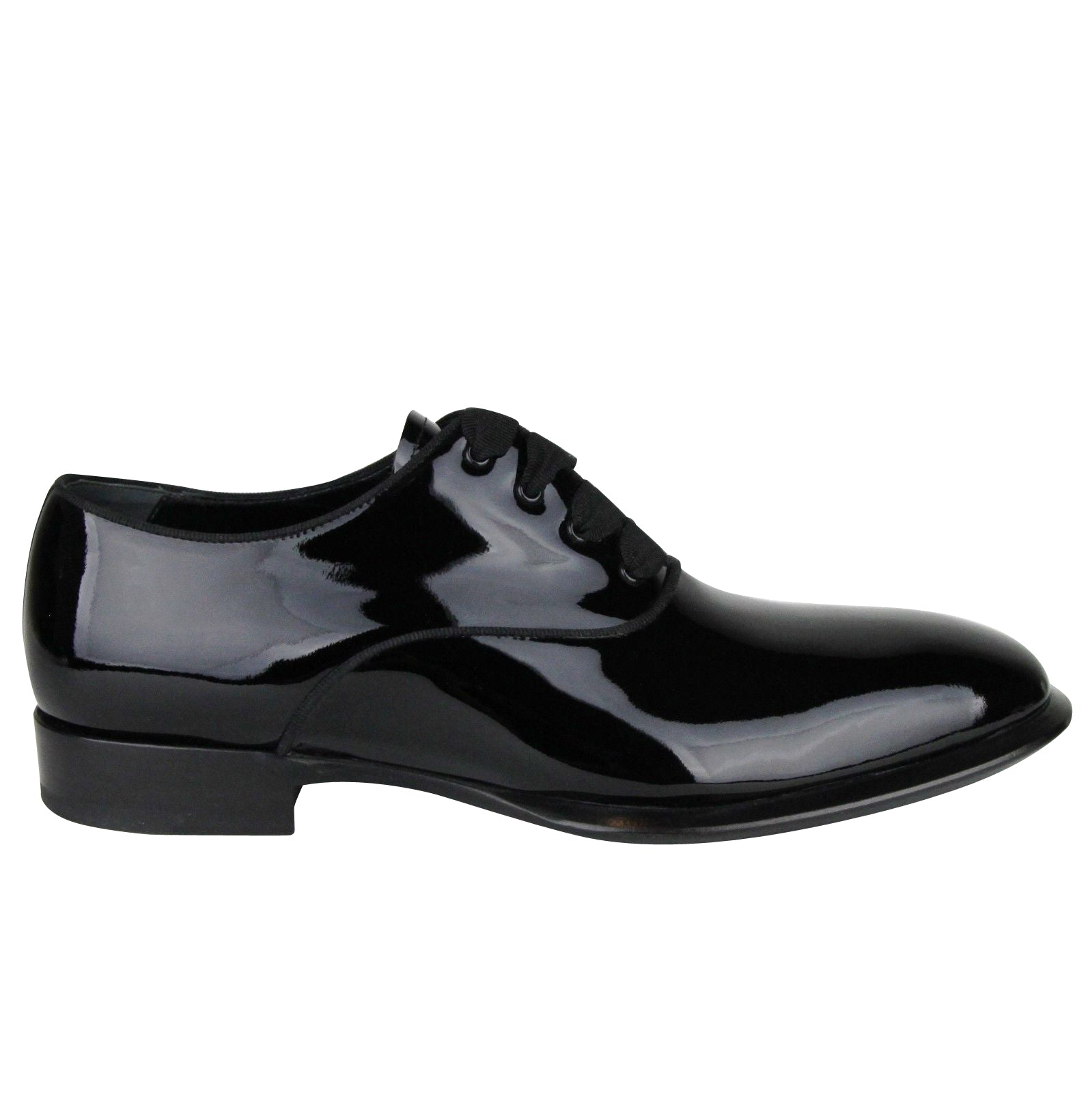 Alexander McQueen Men's Patent Black Leather Dress Shoes