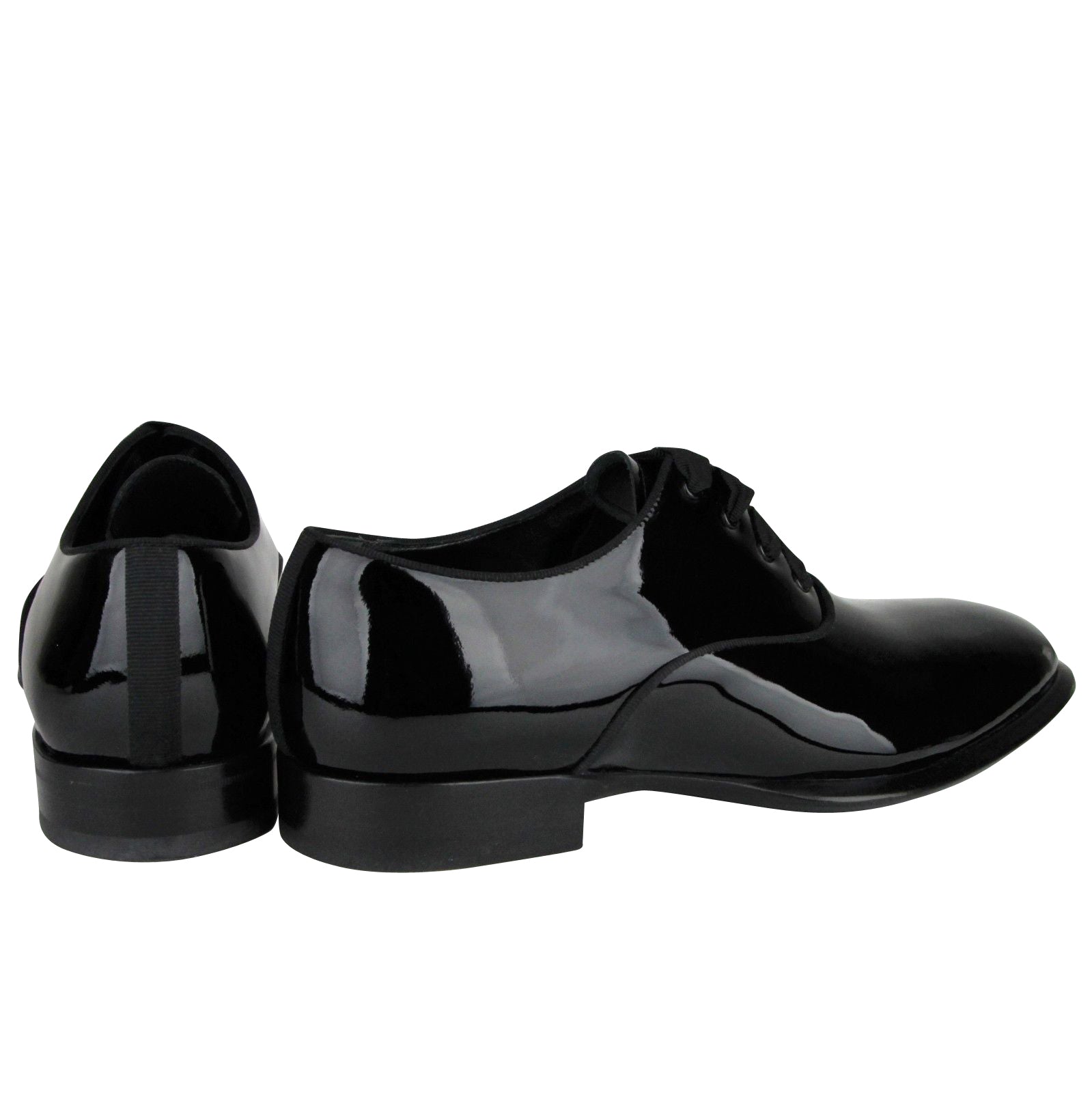 Alexander McQueen Men's Patent Black Leather Dress Shoes