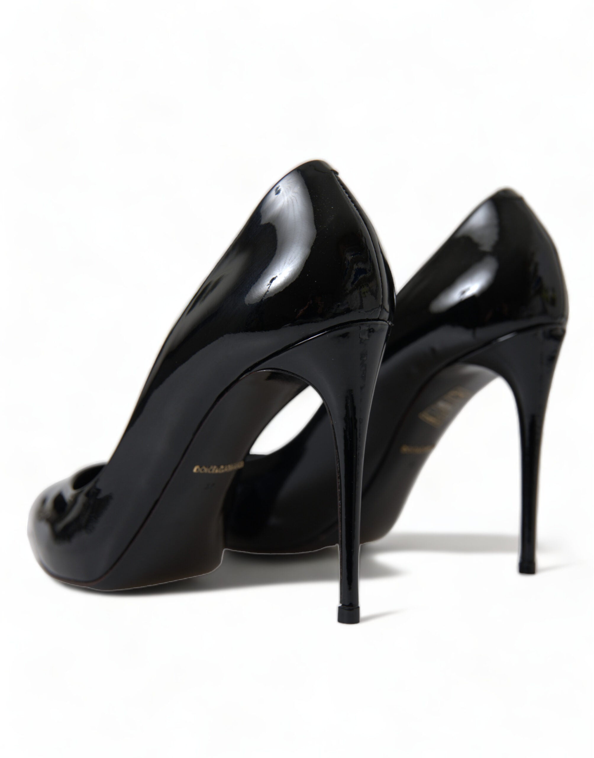 Dolce & Gabbana Black Patent Leather Pumps Heels Women's Shoes