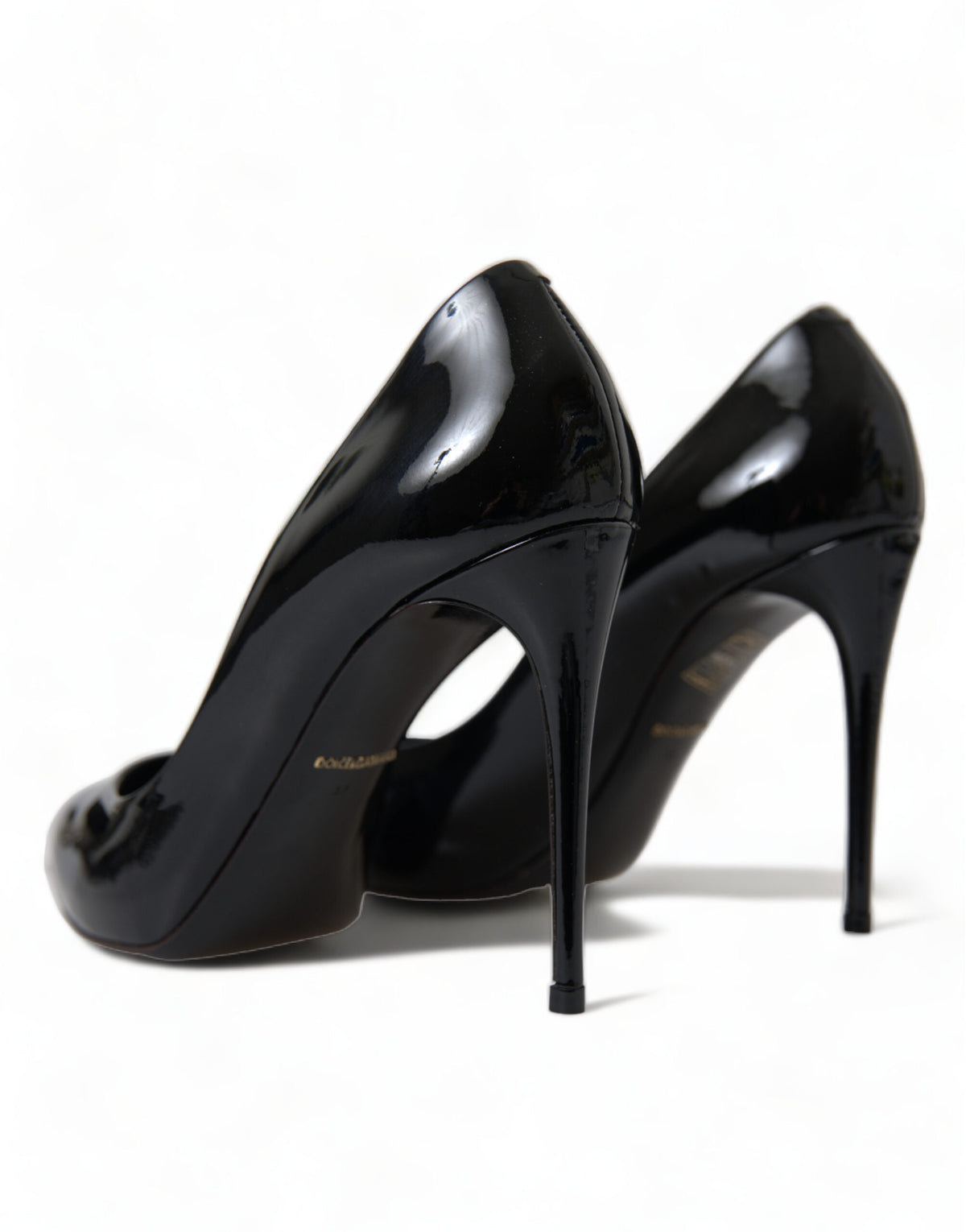 Dolce & Gabbana Black Patent Leather Pumps Heels Women's Shoes