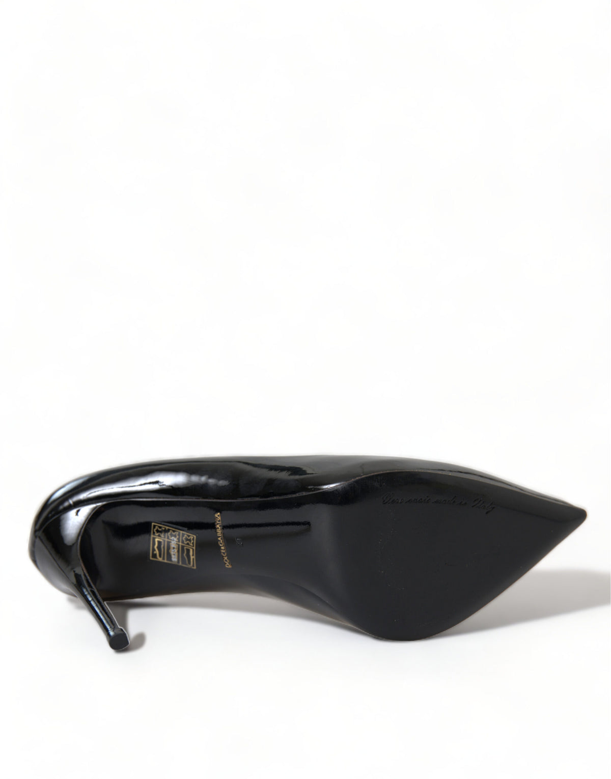 Dolce & Gabbana Black Patent Leather Pumps Heels Women's Shoes
