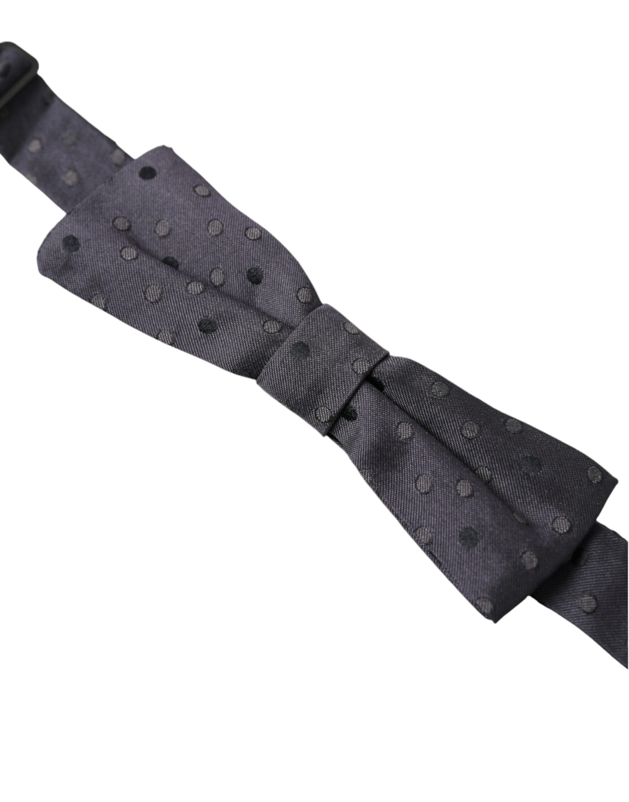 Dolce & Gabbana Blue Polka Dot Silk Adjustable Neck Men Papillon Bow Men's Tie