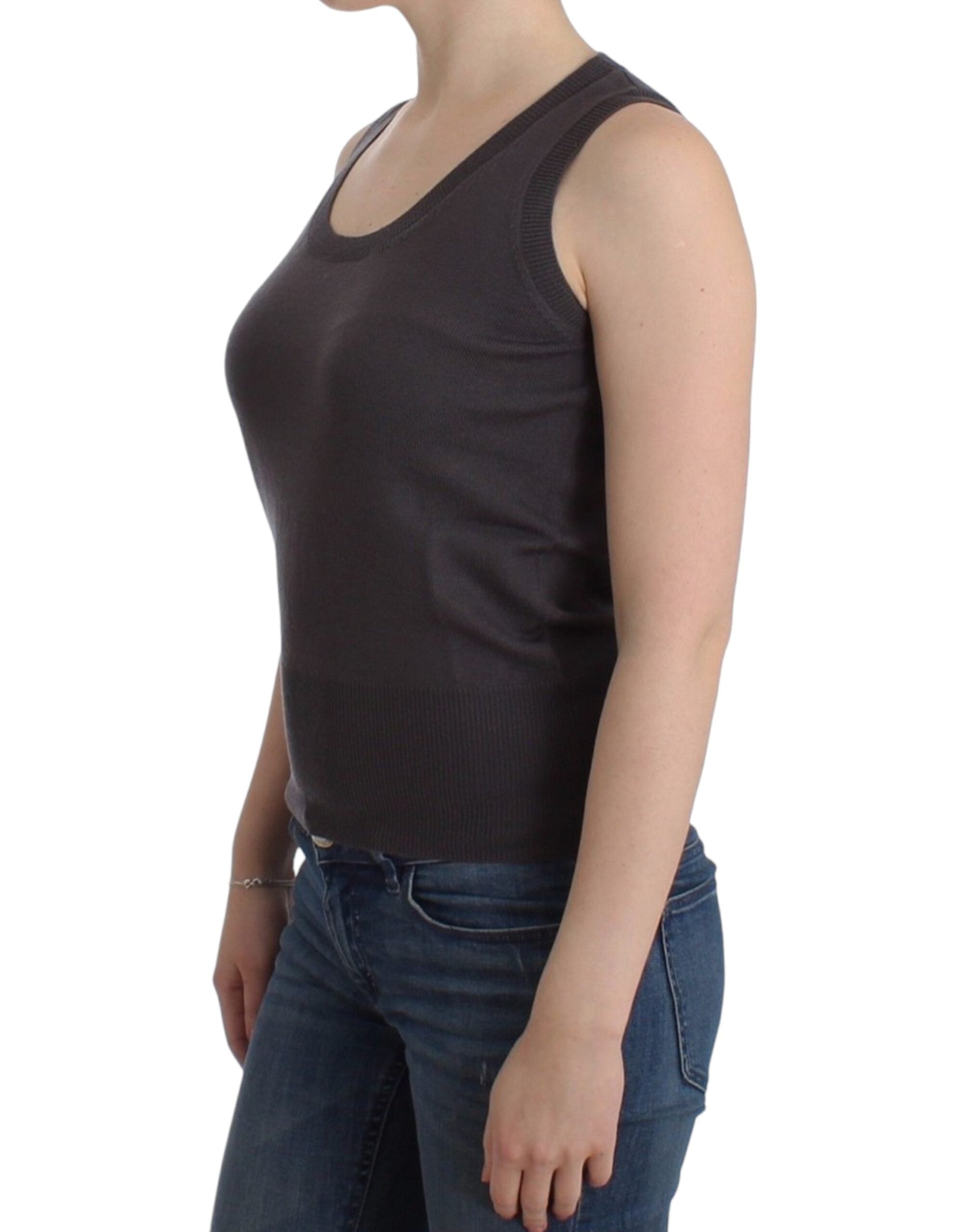 John Galliano Brown knit tank Women's top
