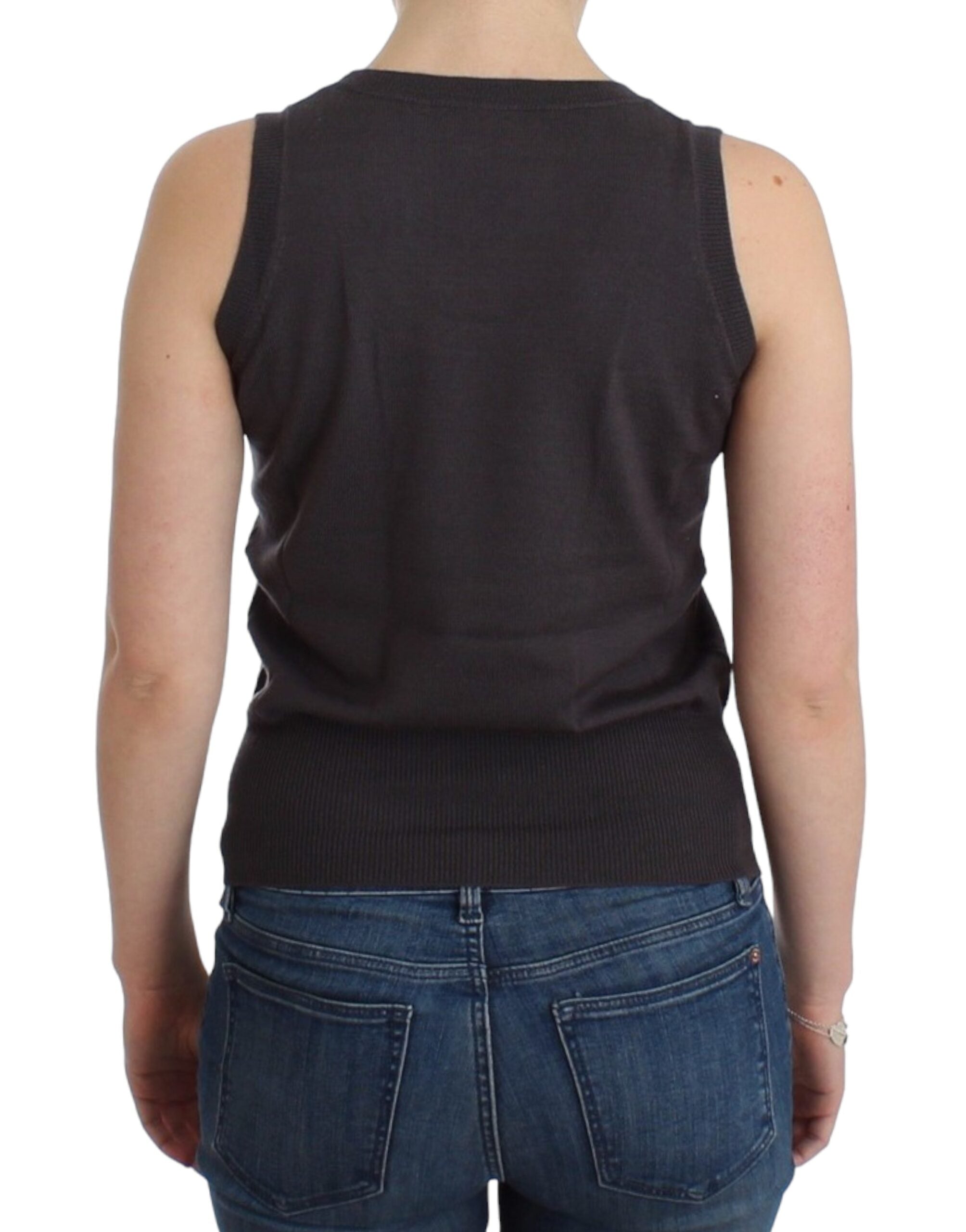 John Galliano Brown knit tank Women's top