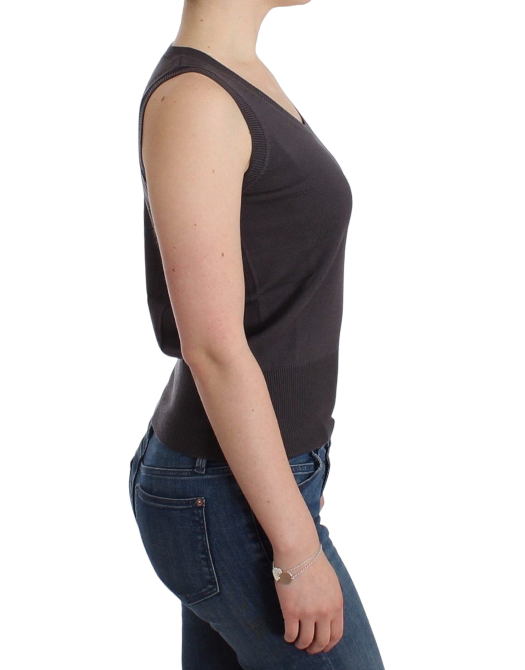 John Galliano Brown knit tank Women's top