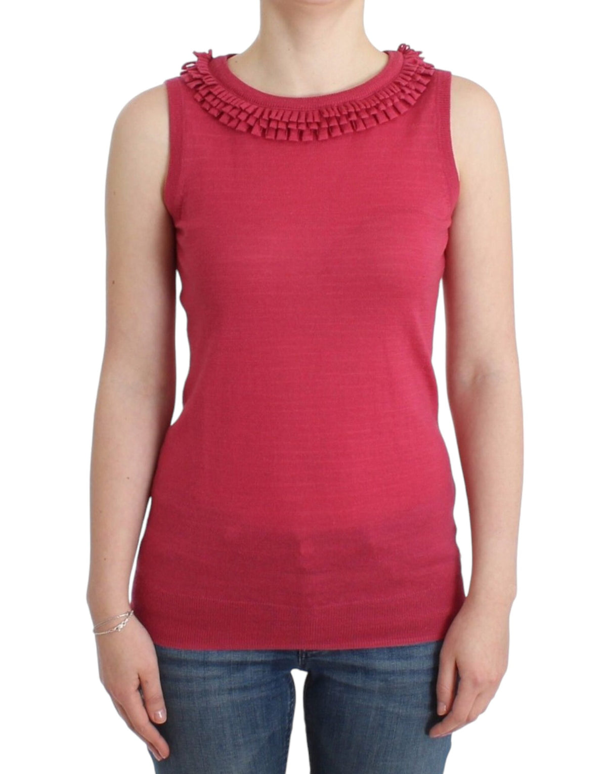 John Galliano Pink wool knit Women's top