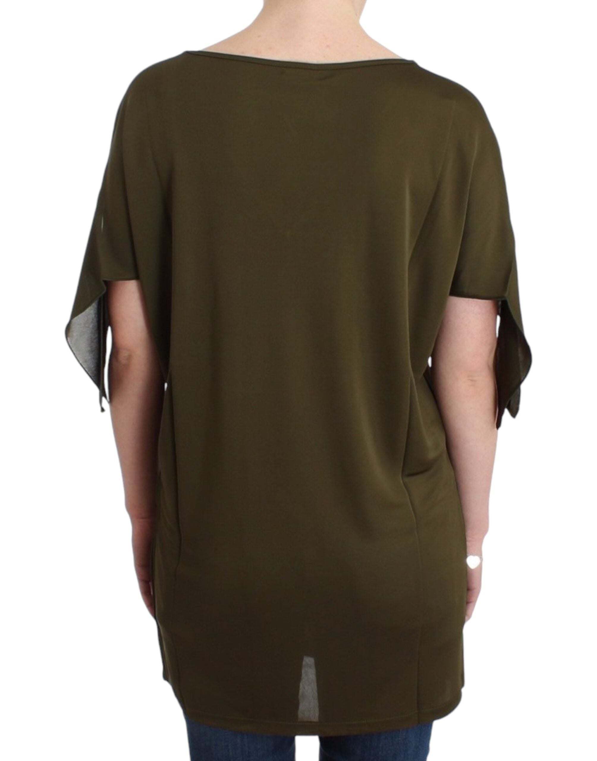 John Galliano Green shortsleeved blouse Women's top