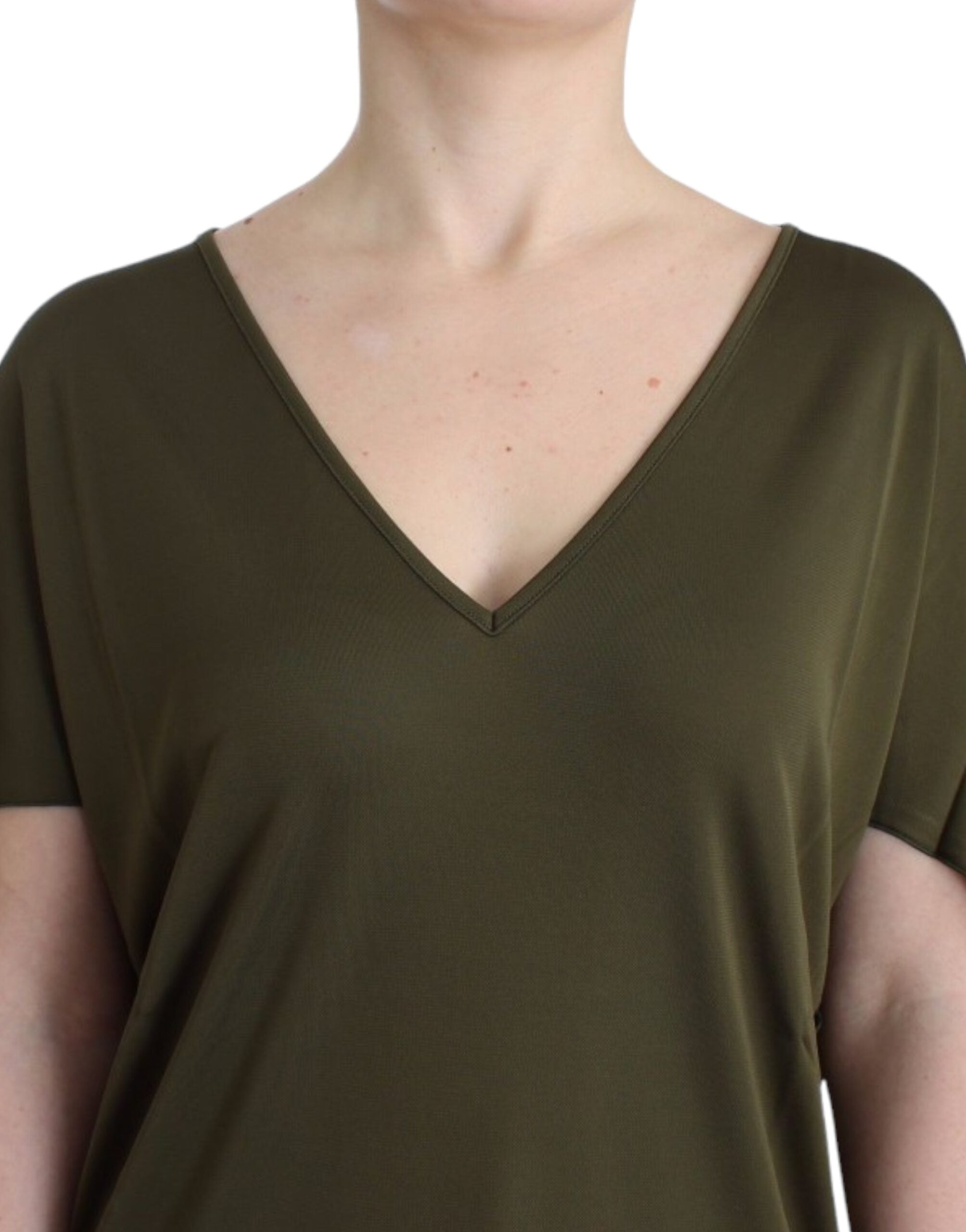 John Galliano Green shortsleeved blouse Women's top