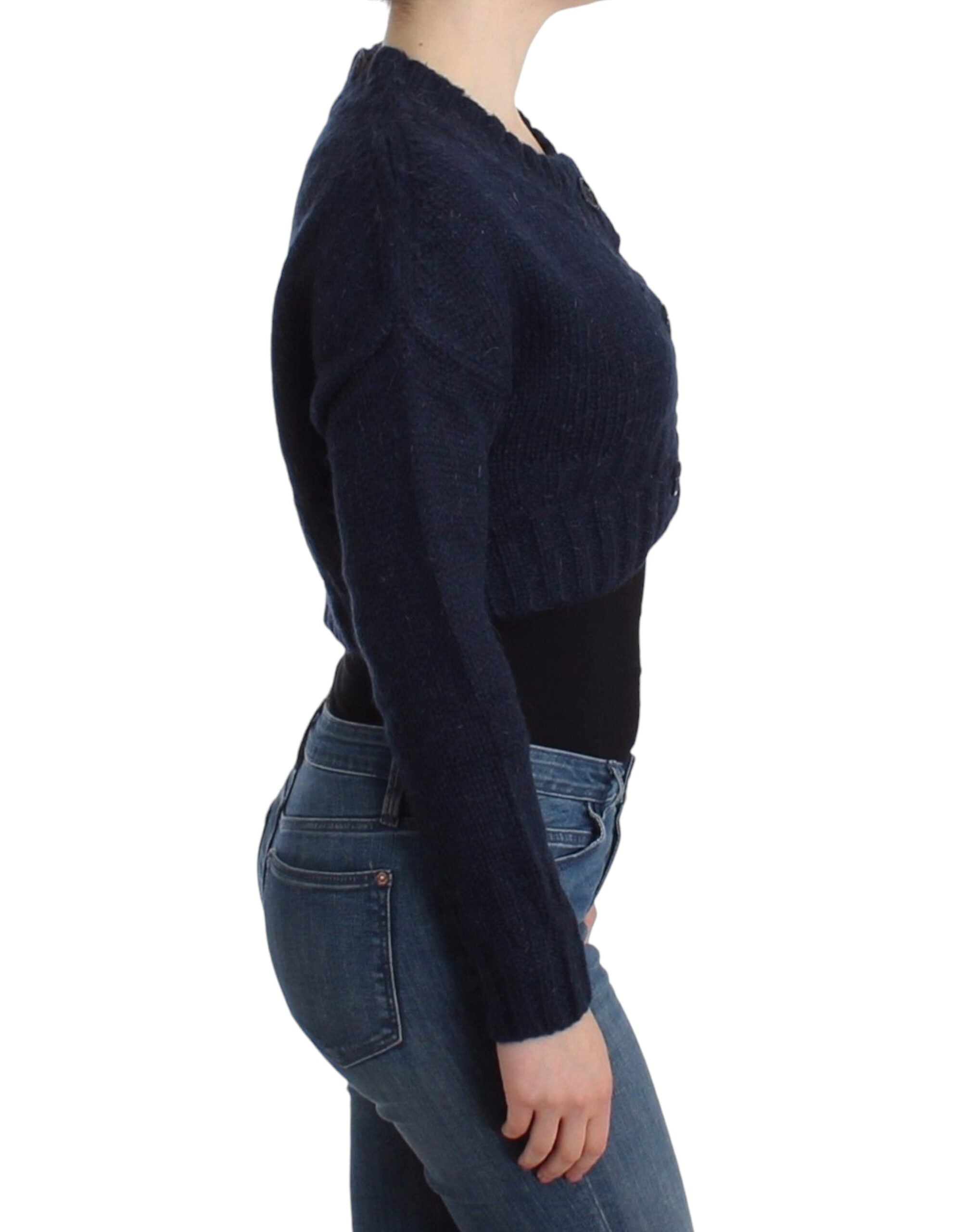 John Galliano Blue cropped Women's cardigan