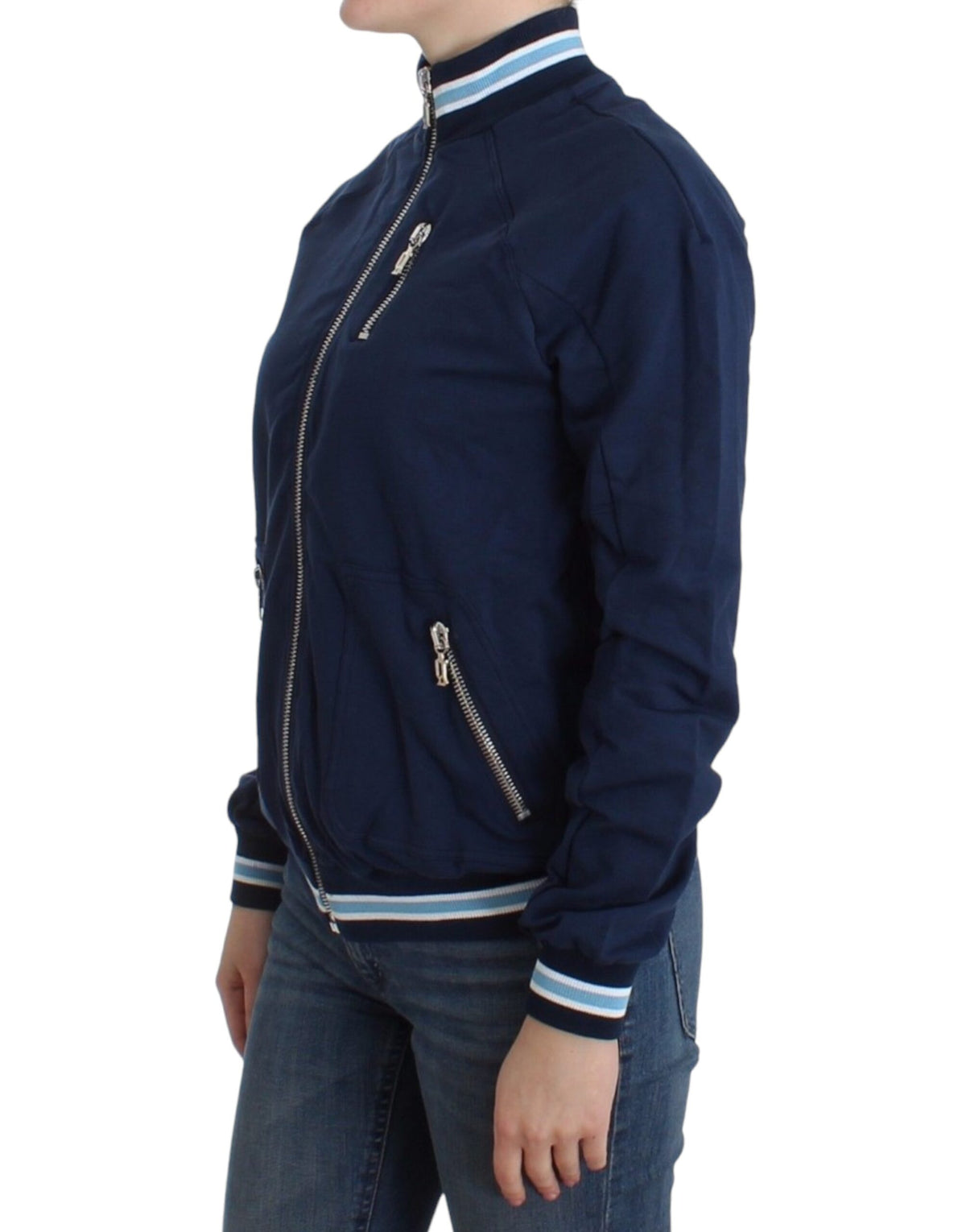 John Galliano Blue zip cotton Women's cardigan