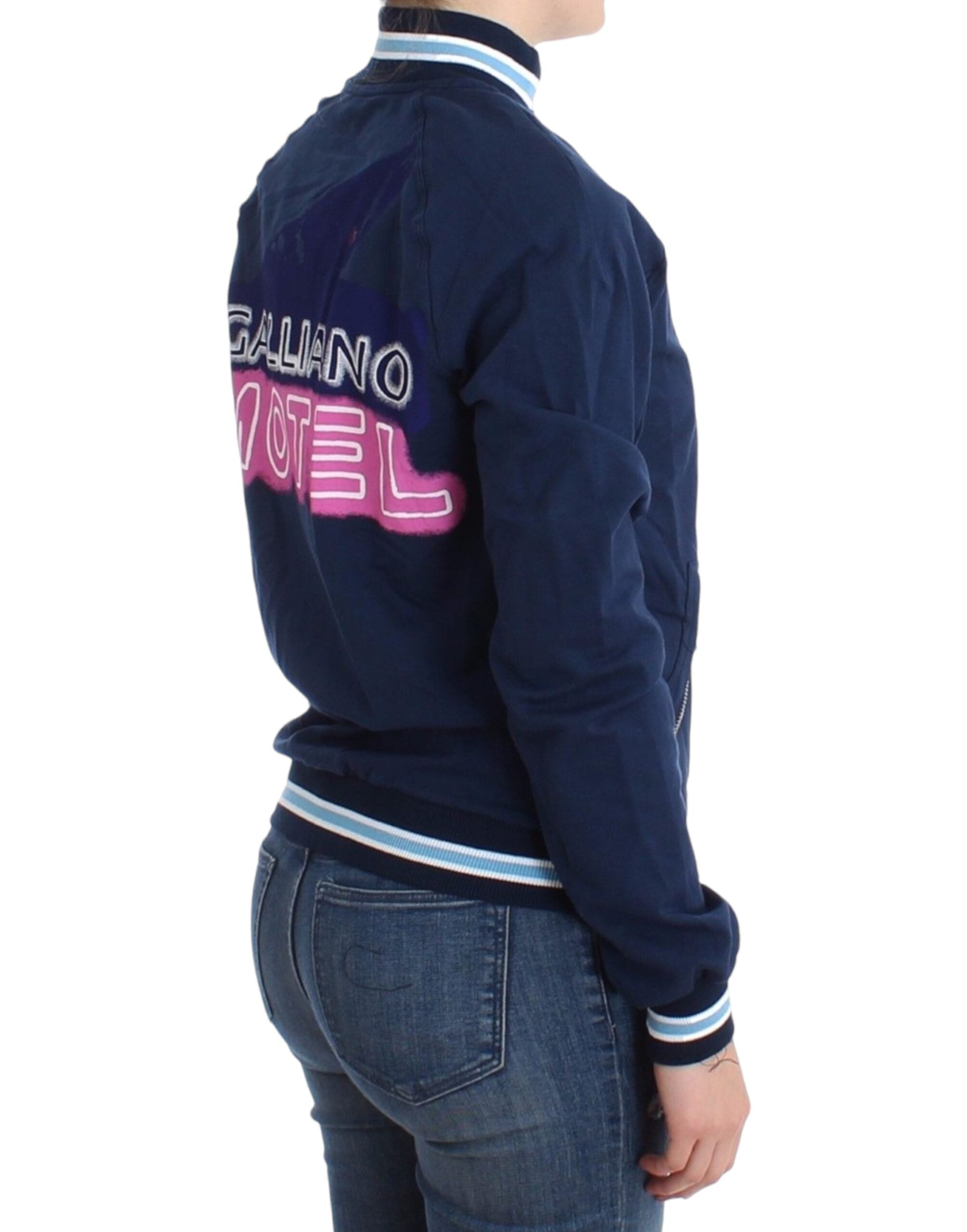 John Galliano Blue zip cotton Women's cardigan