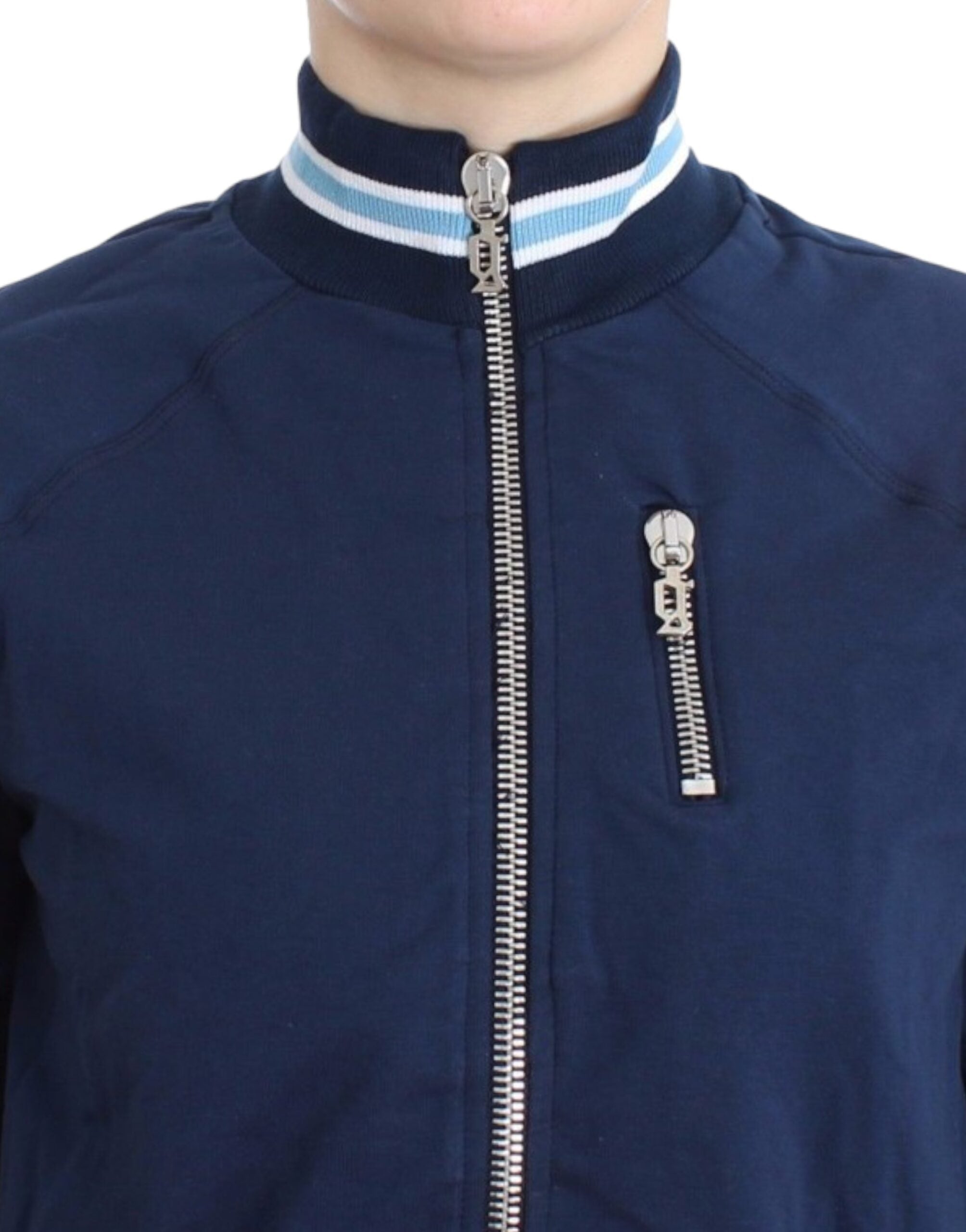 John Galliano Blue zip cotton Women's cardigan