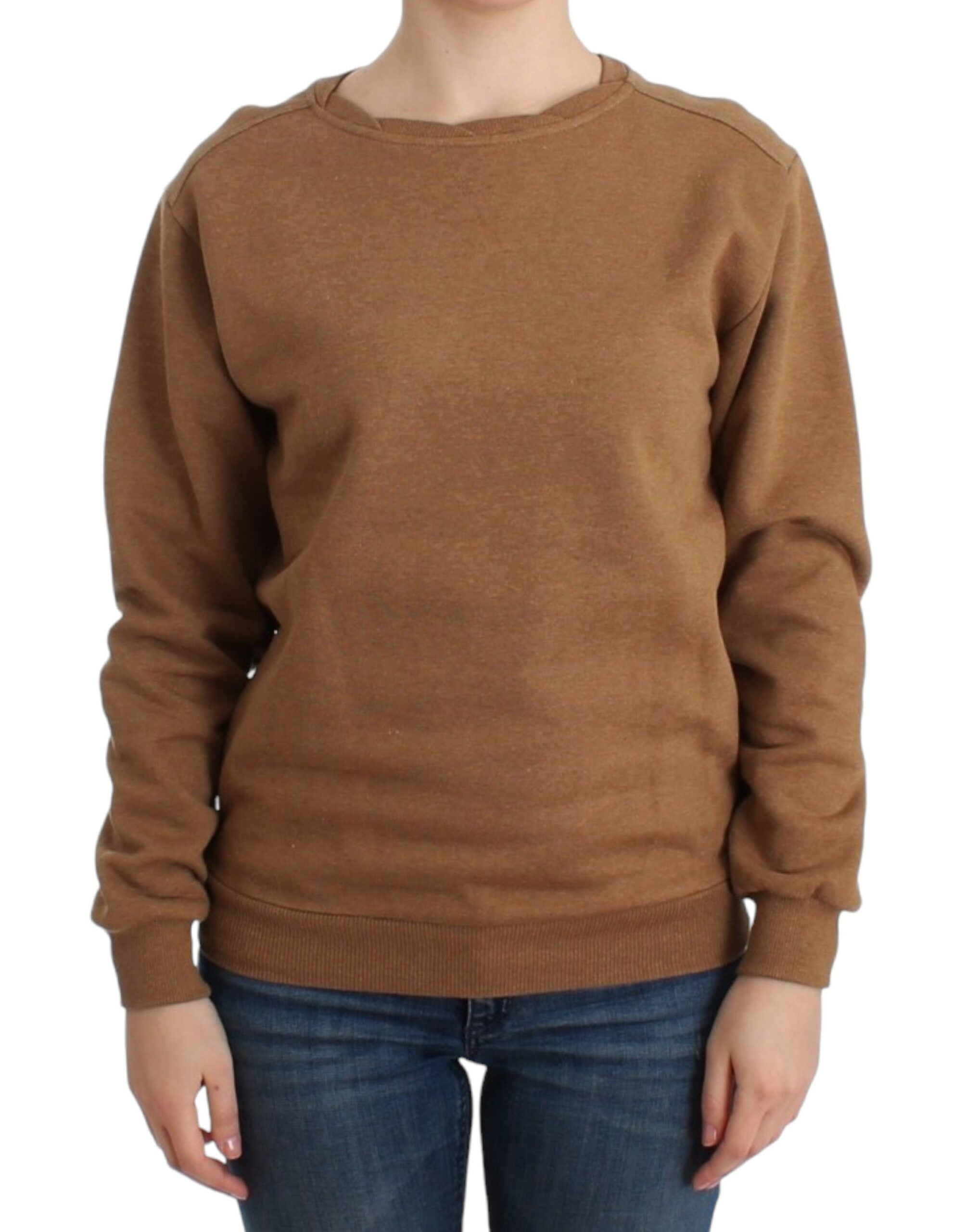 John Galliano Brown Crewneck Cotton Women's Sweater