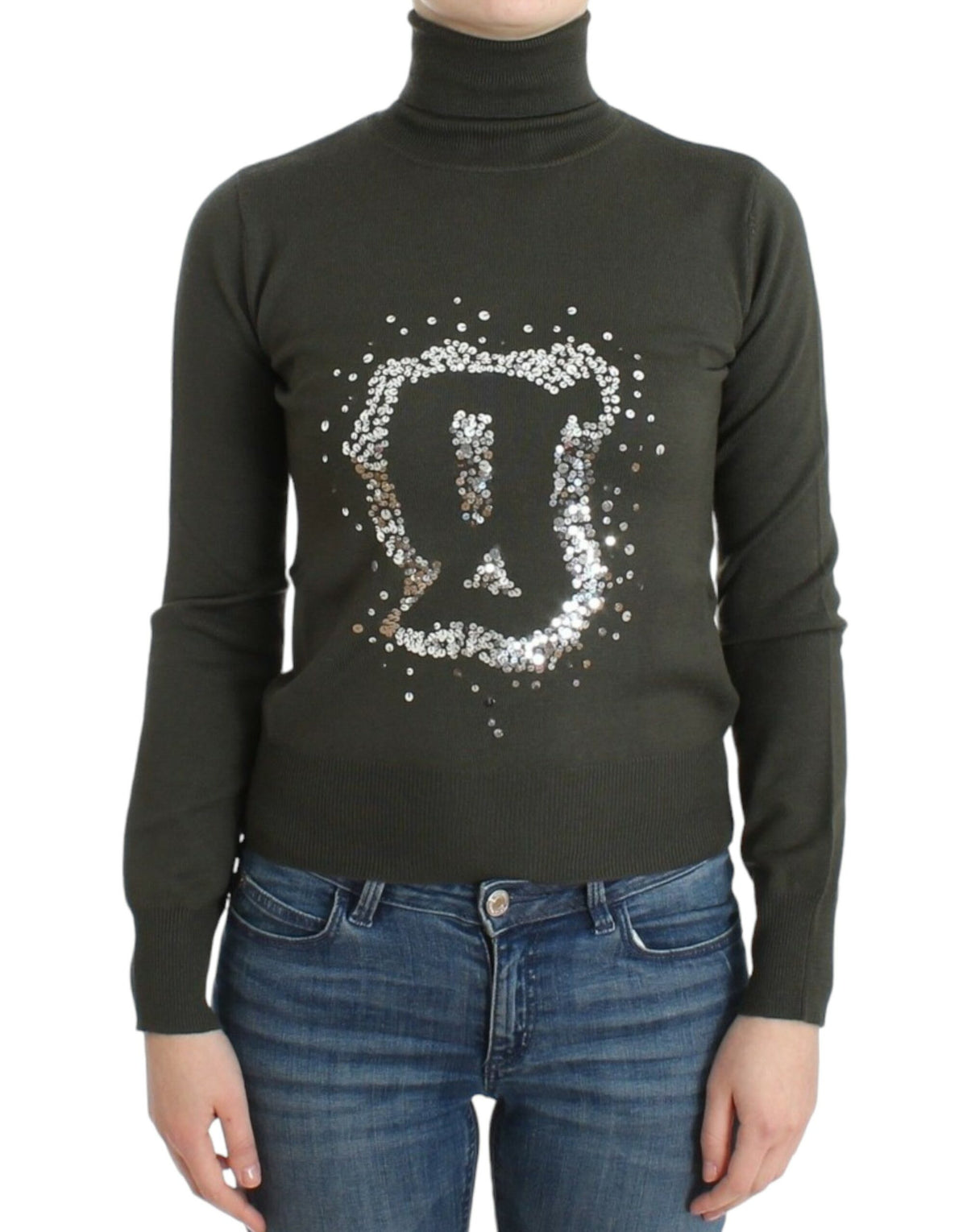 John Galliano Green wool turtleneck Women's sweater