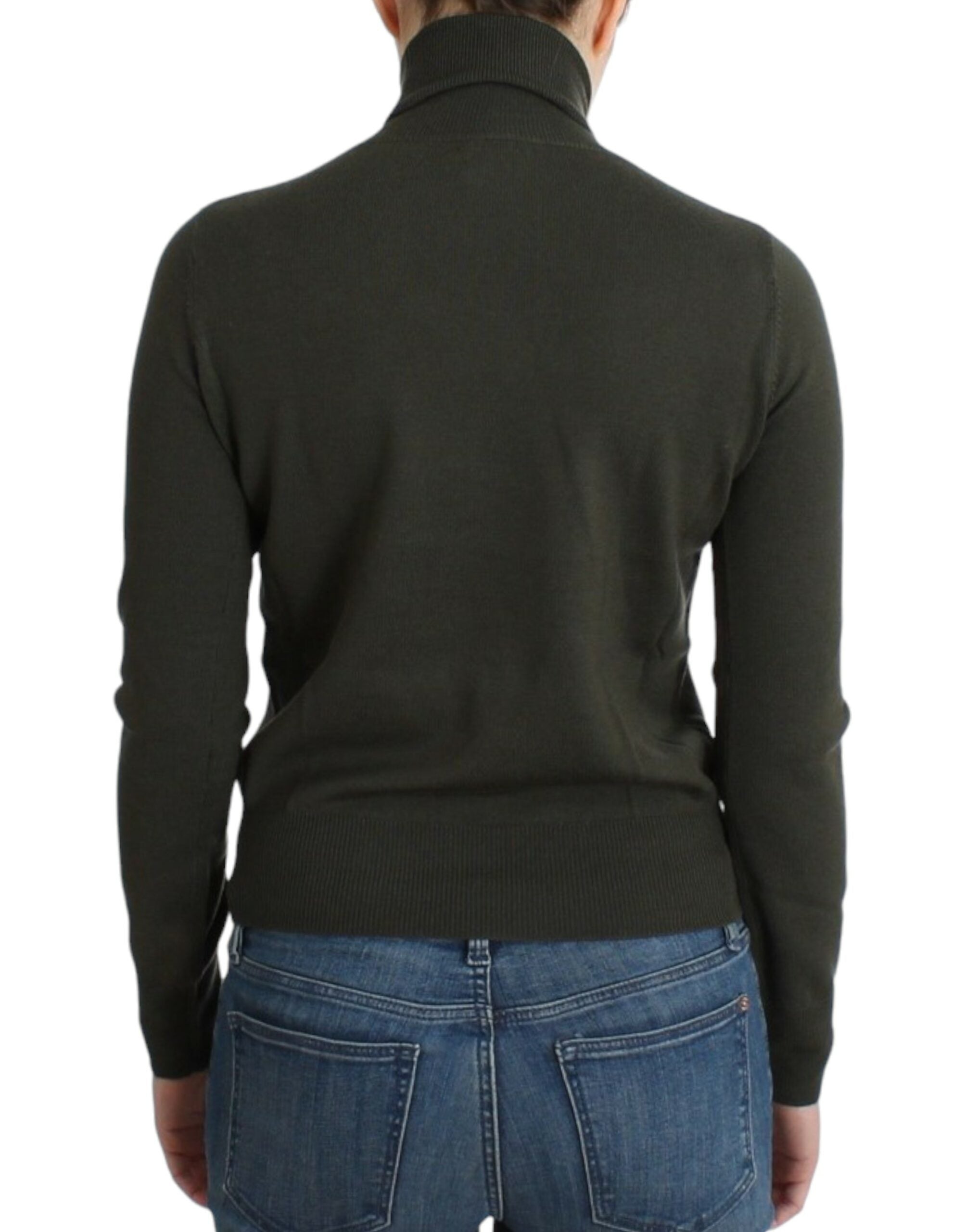 John Galliano Green wool turtleneck Women's sweater