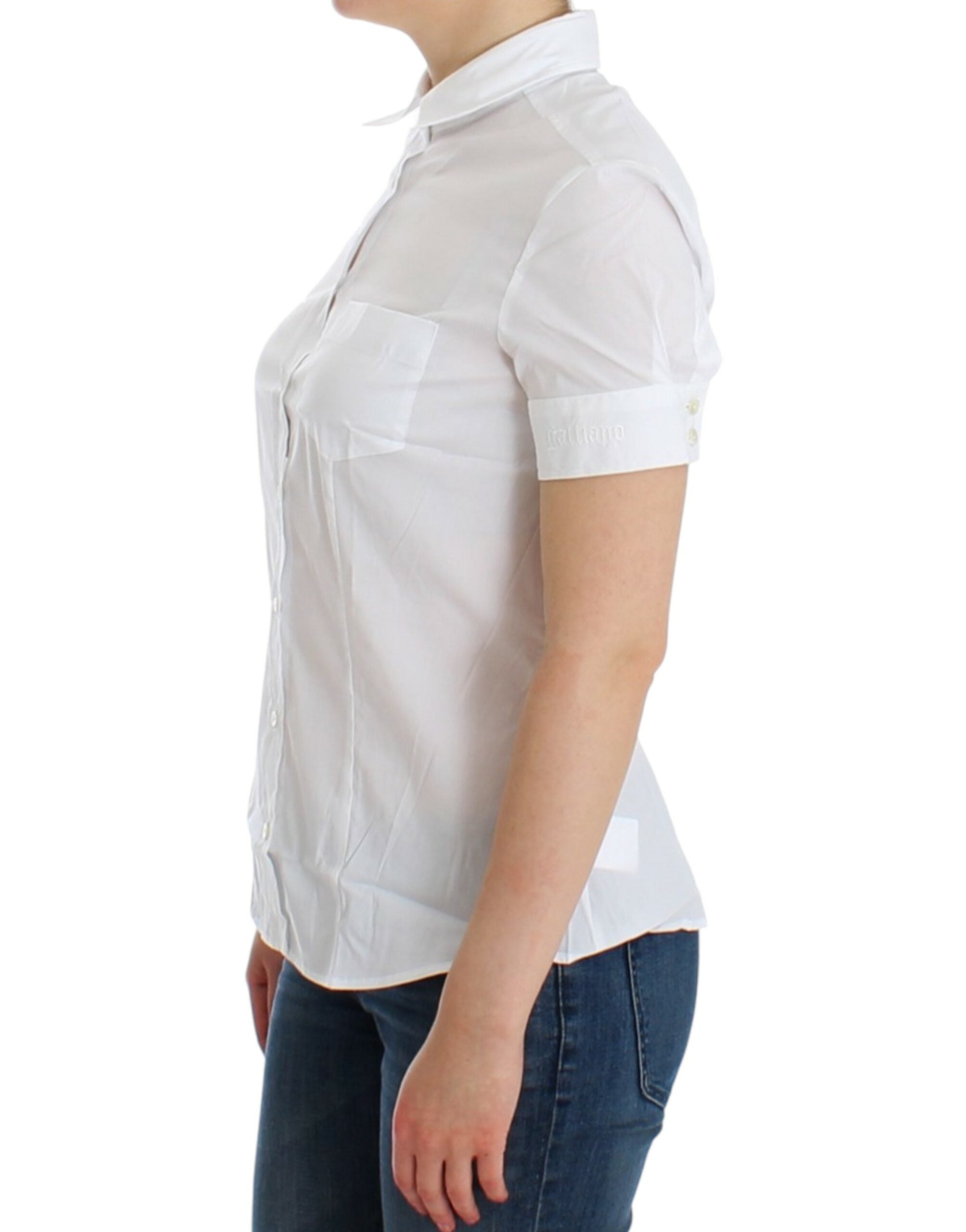 John Galliano White Cotton Shirt Women's Top