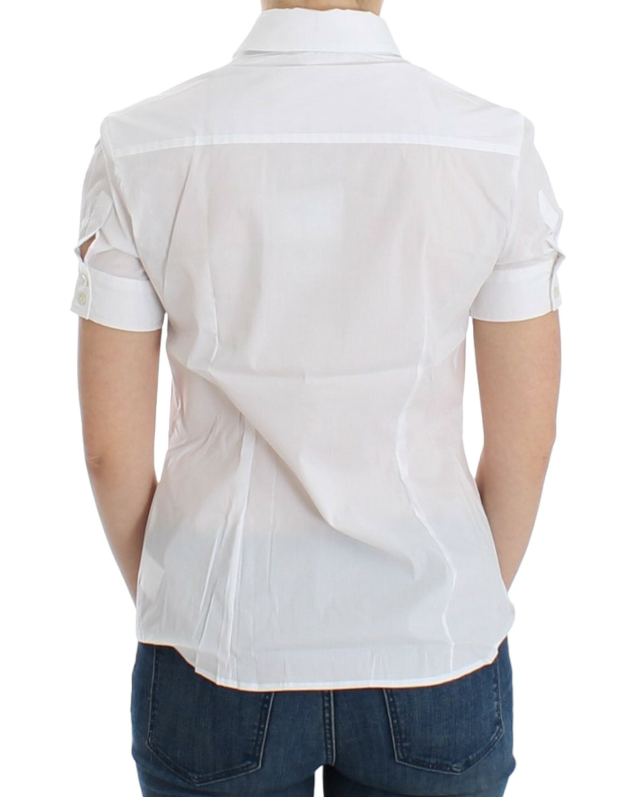 John Galliano White Cotton Shirt Women's Top