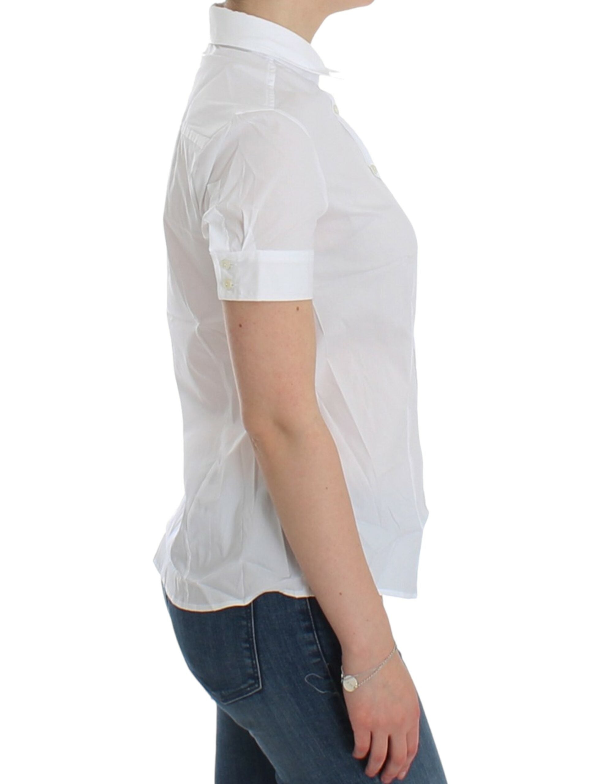 John Galliano White Cotton Shirt Women's Top