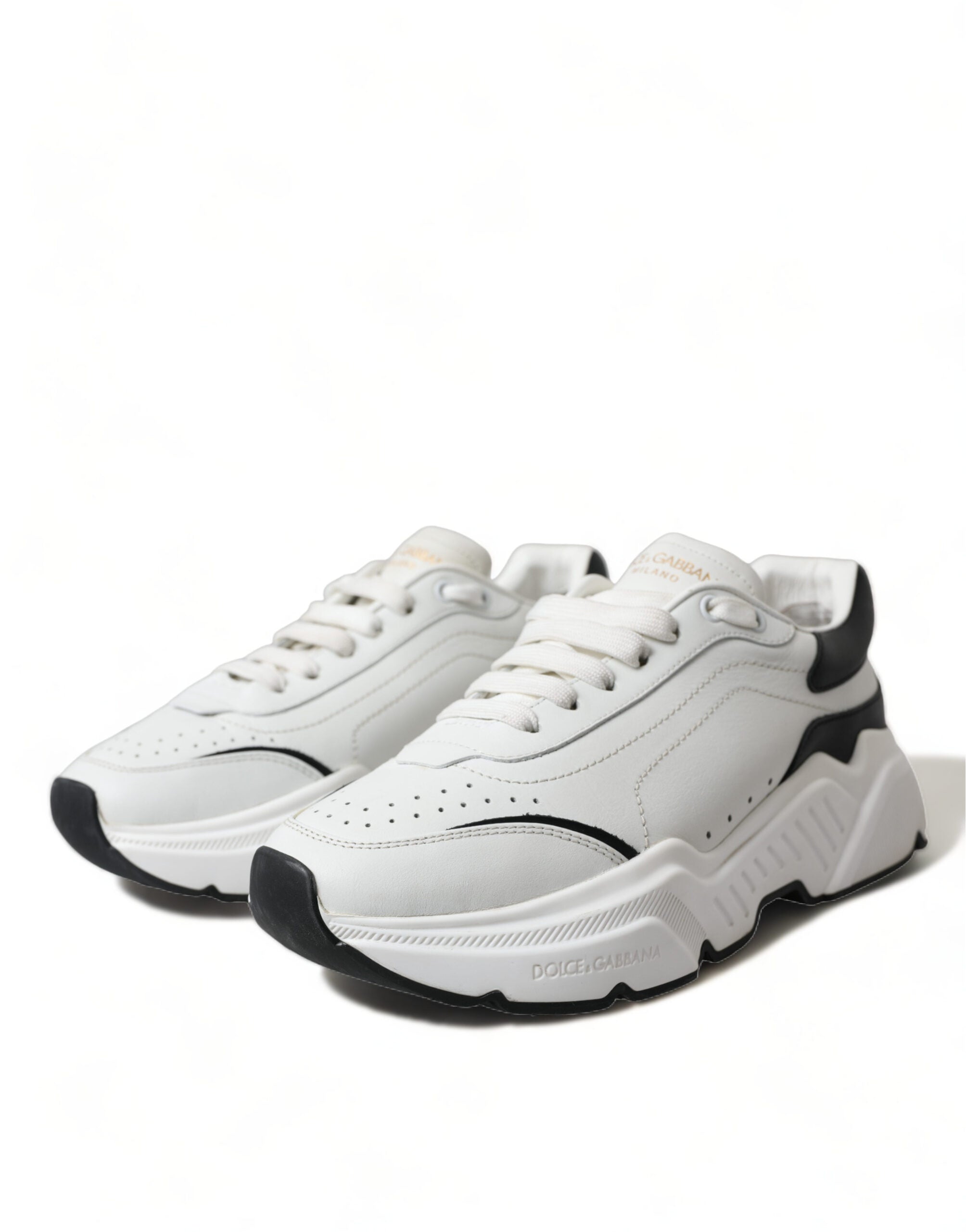Dolce & Gabbana White Black Low Top Daymaster Sneakers Women's Shoes