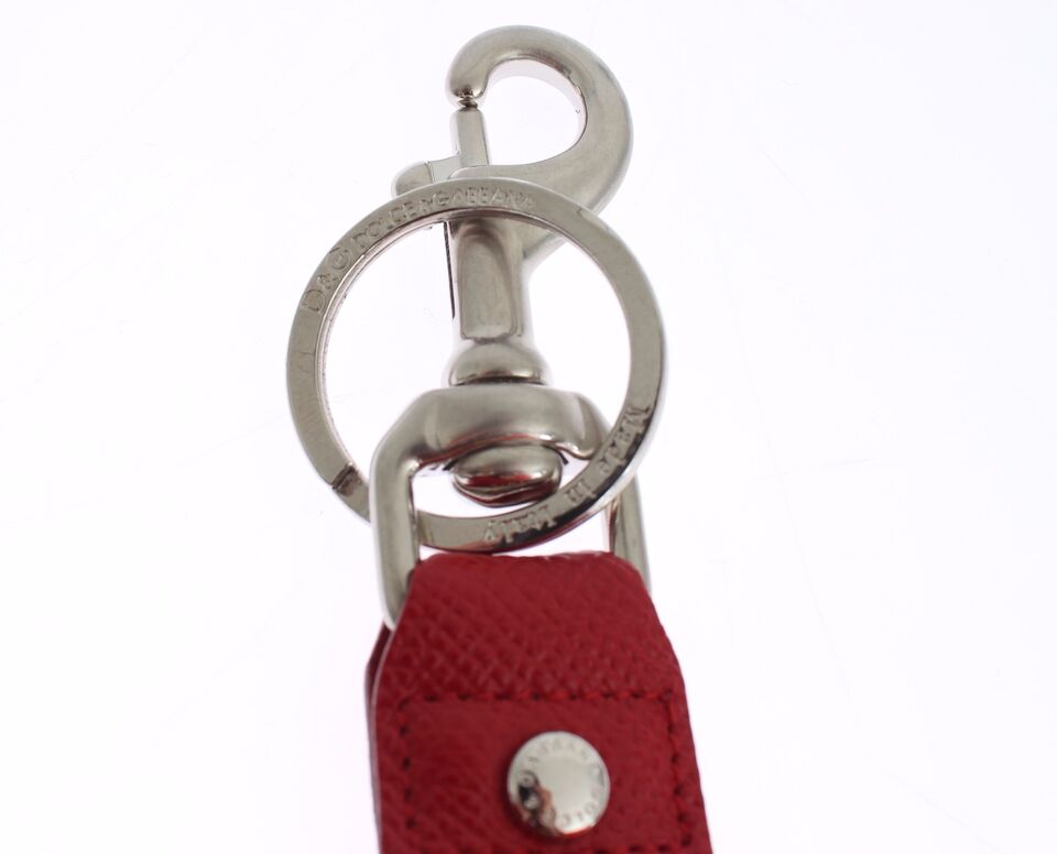 Dolce & Gabbana Multicolor Raffia Leather Clasp Finder Chain Women's Keyring
