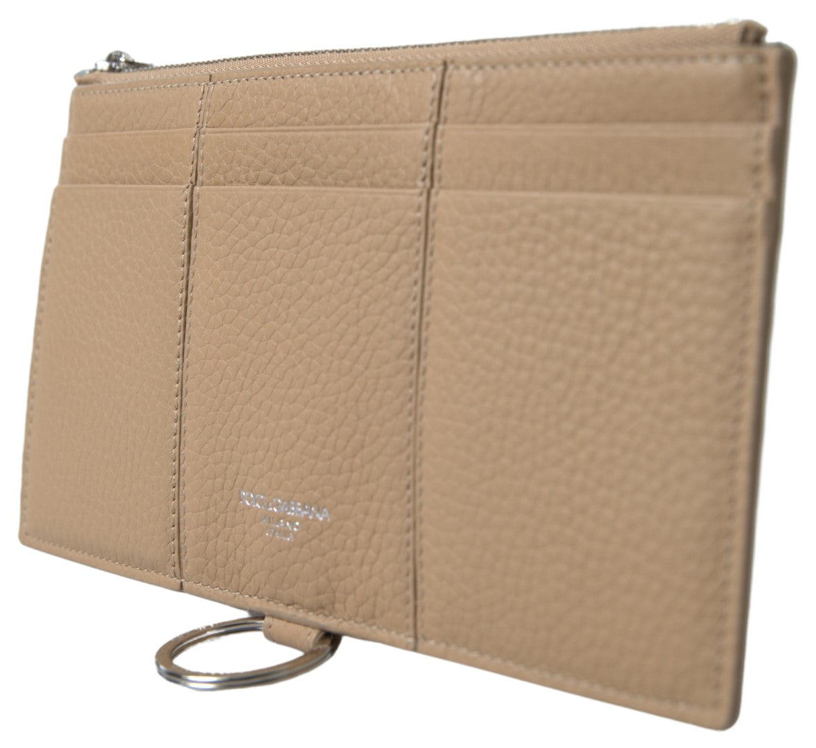 Dolce & Gabbana Beige Leather Shoulder Cardholder Shoulder Strap Women's Wallet
