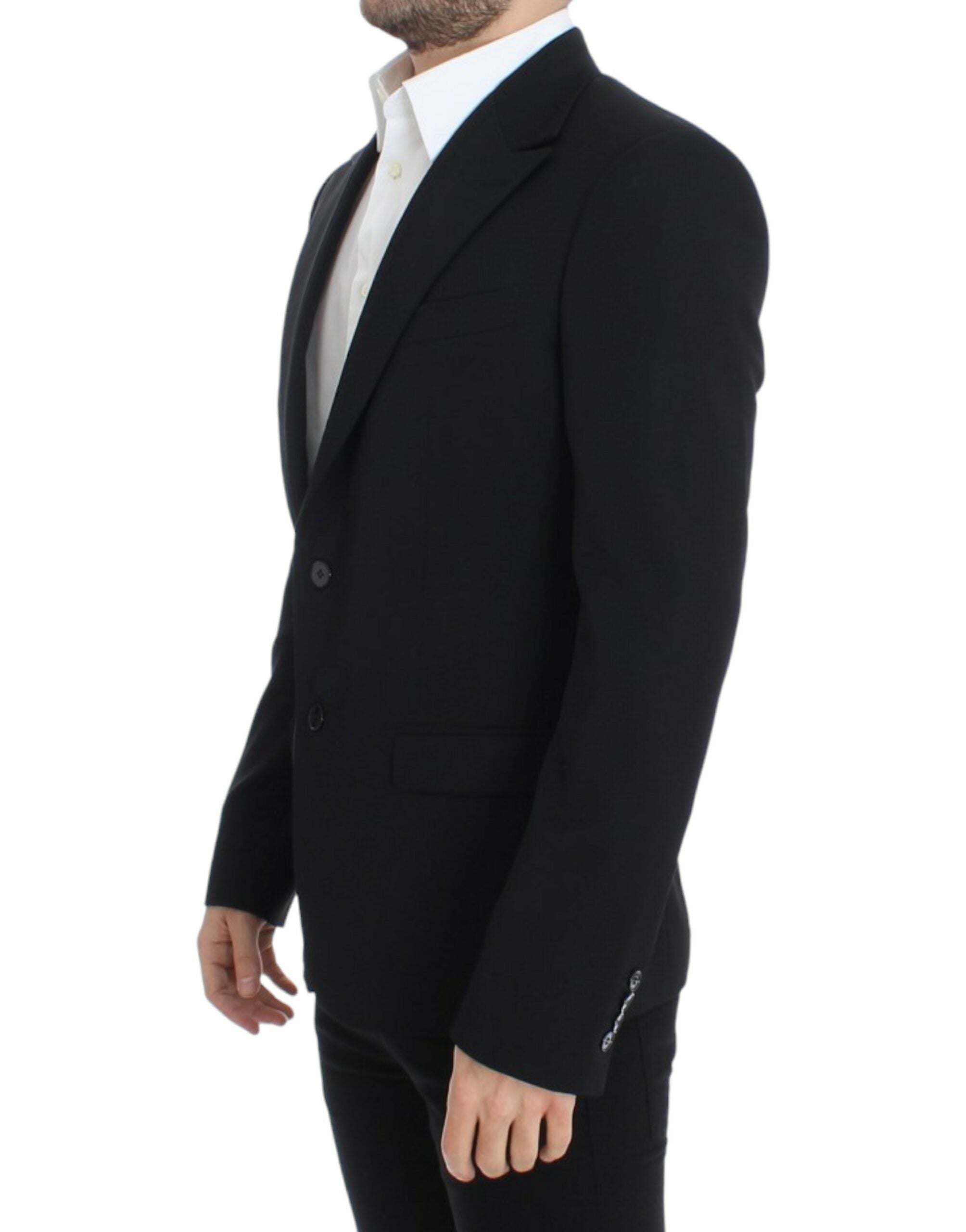 Dolce & Gabbana Black wool slim fit Men's blazer