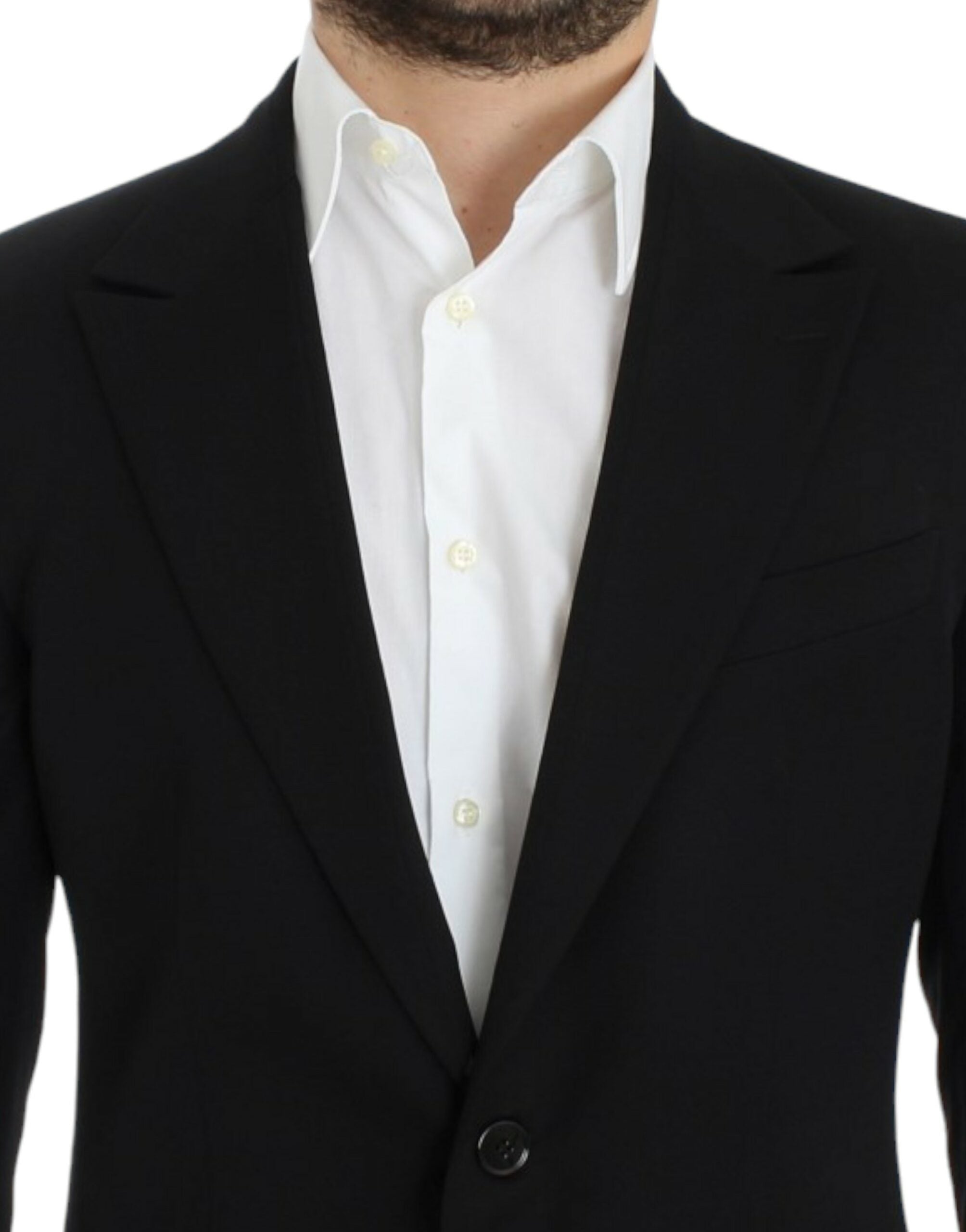 Dolce & Gabbana Black wool slim fit Men's blazer