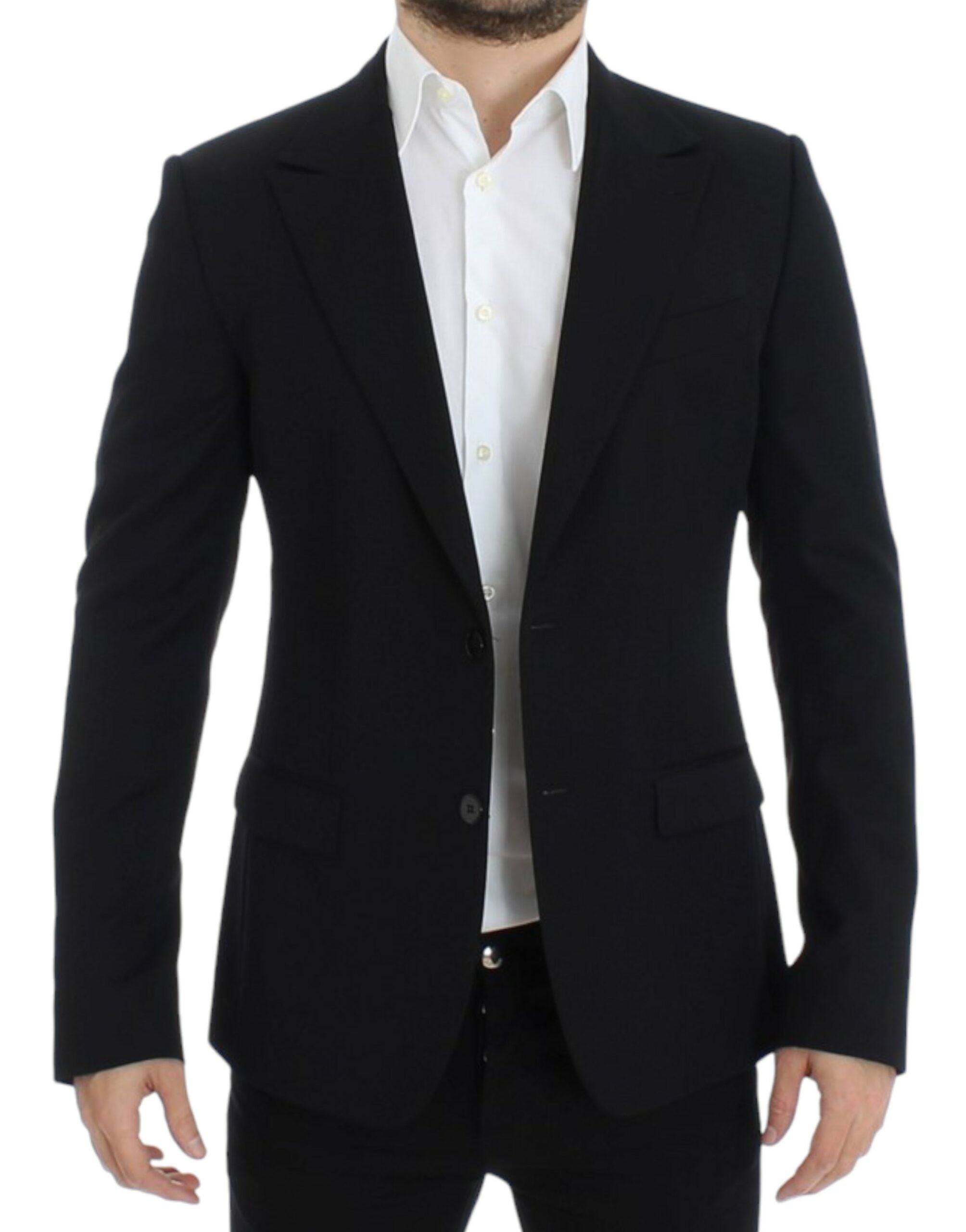 Dolce & Gabbana Black wool slim fit Men's blazer