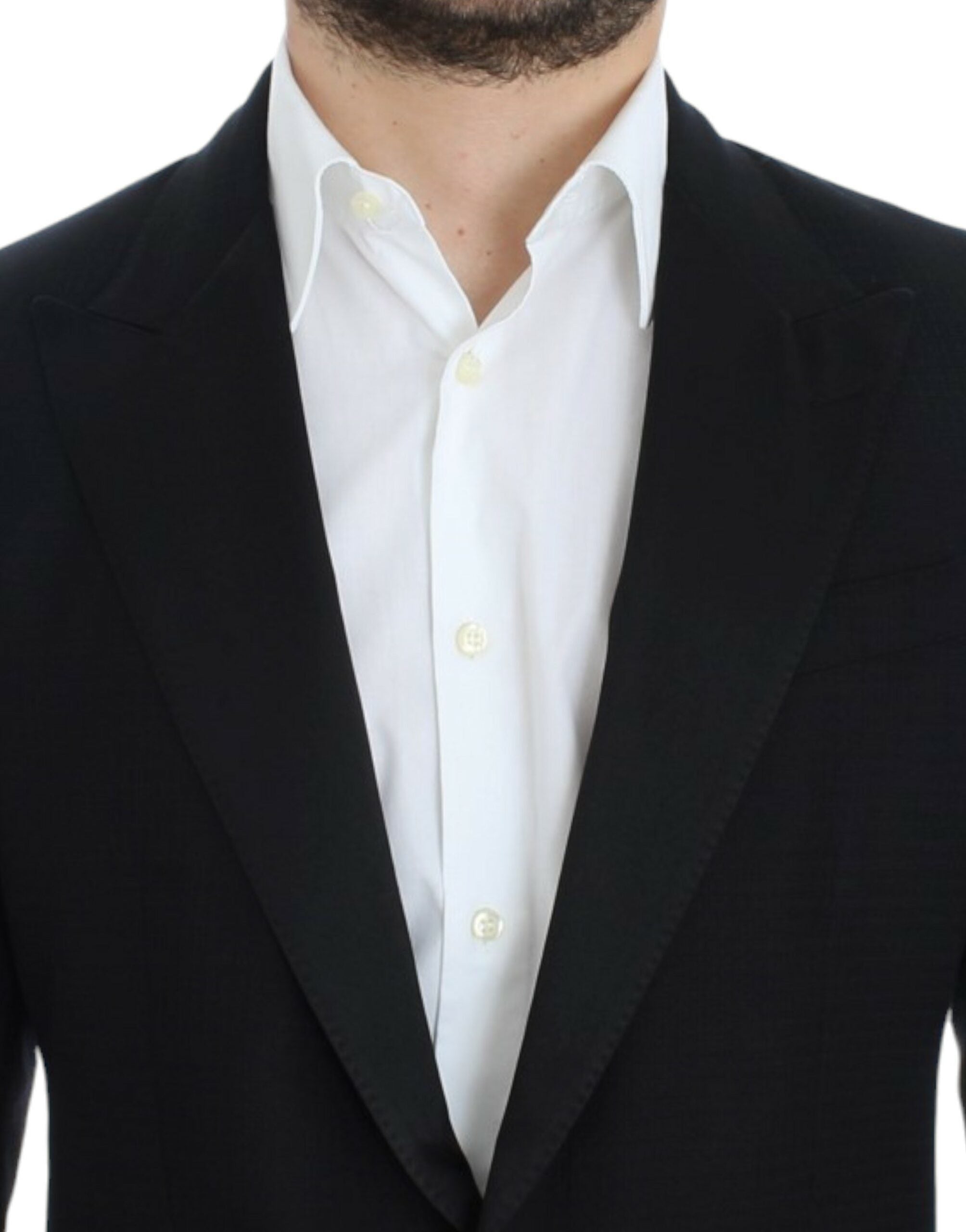 Dolce & Gabbana Black wool silk SICILIA Men's blazer