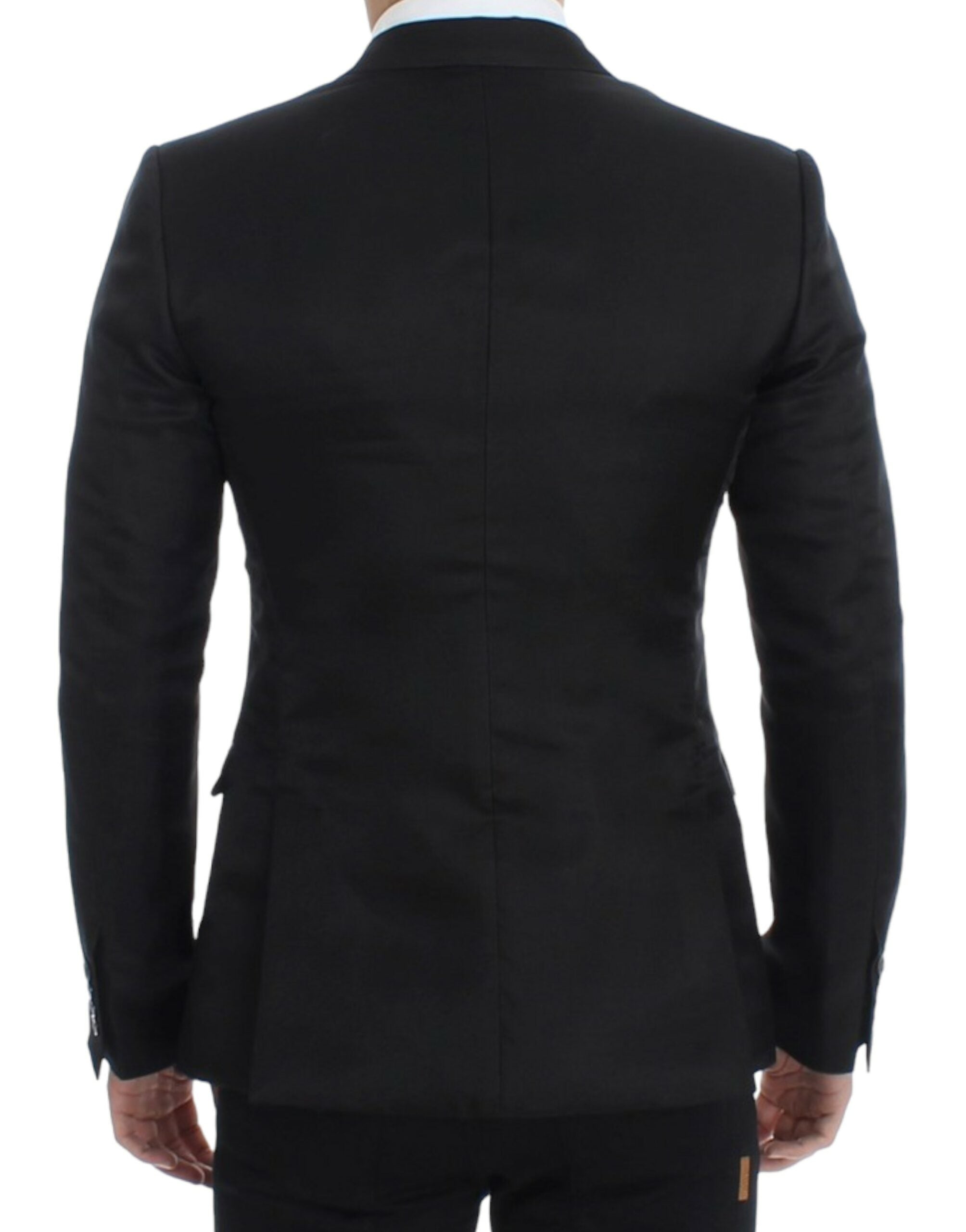 Dolce & Gabbana Elegant Black Silk Blend Two-Button Men's Blazer