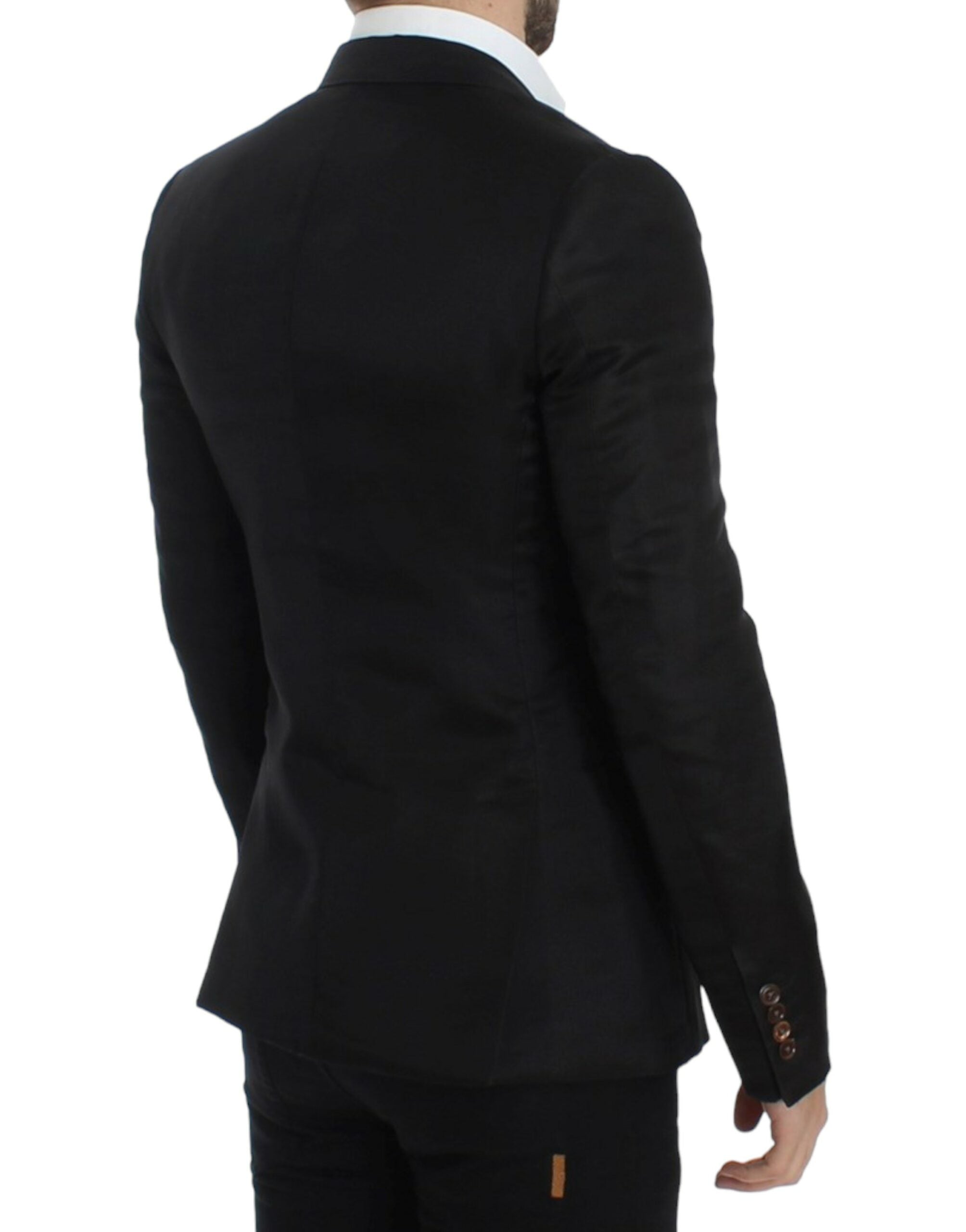 Dolce & Gabbana Elegant Black Silk Blend Two-Button Men's Blazer