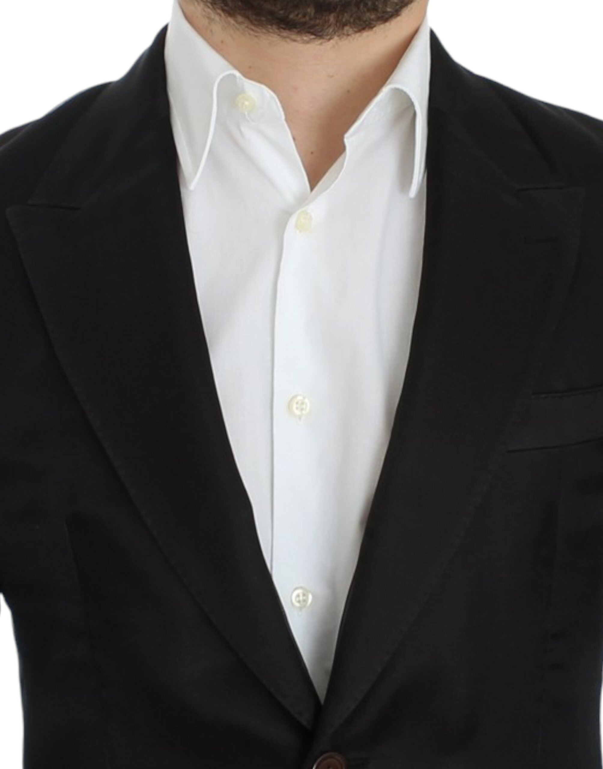 Dolce & Gabbana Elegant Black Silk Blend Two-Button Men's Blazer