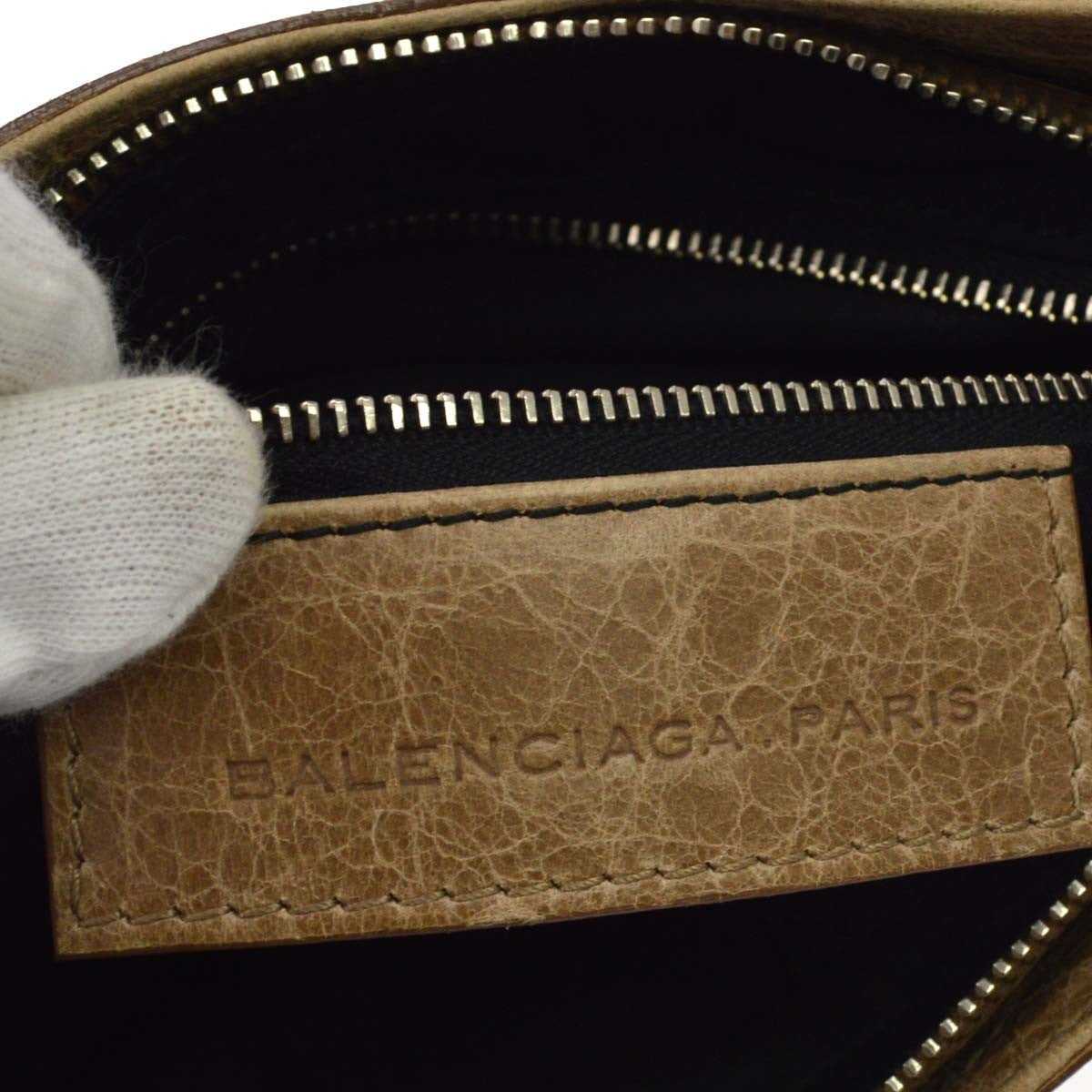 Balenciaga Hip Classic Studs Leather Brown Leather Crossbody Bag Bag (Pre-Owned)