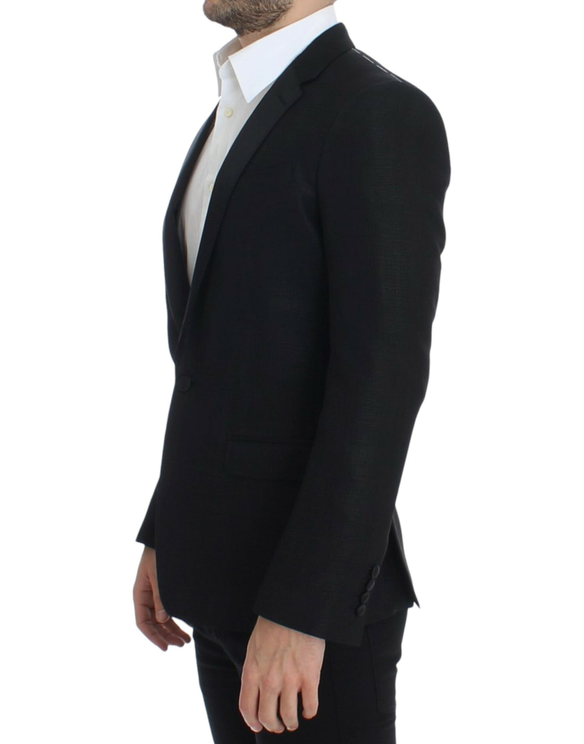 Dolce & Gabbana Black wool MARTINI slim Men's blazer