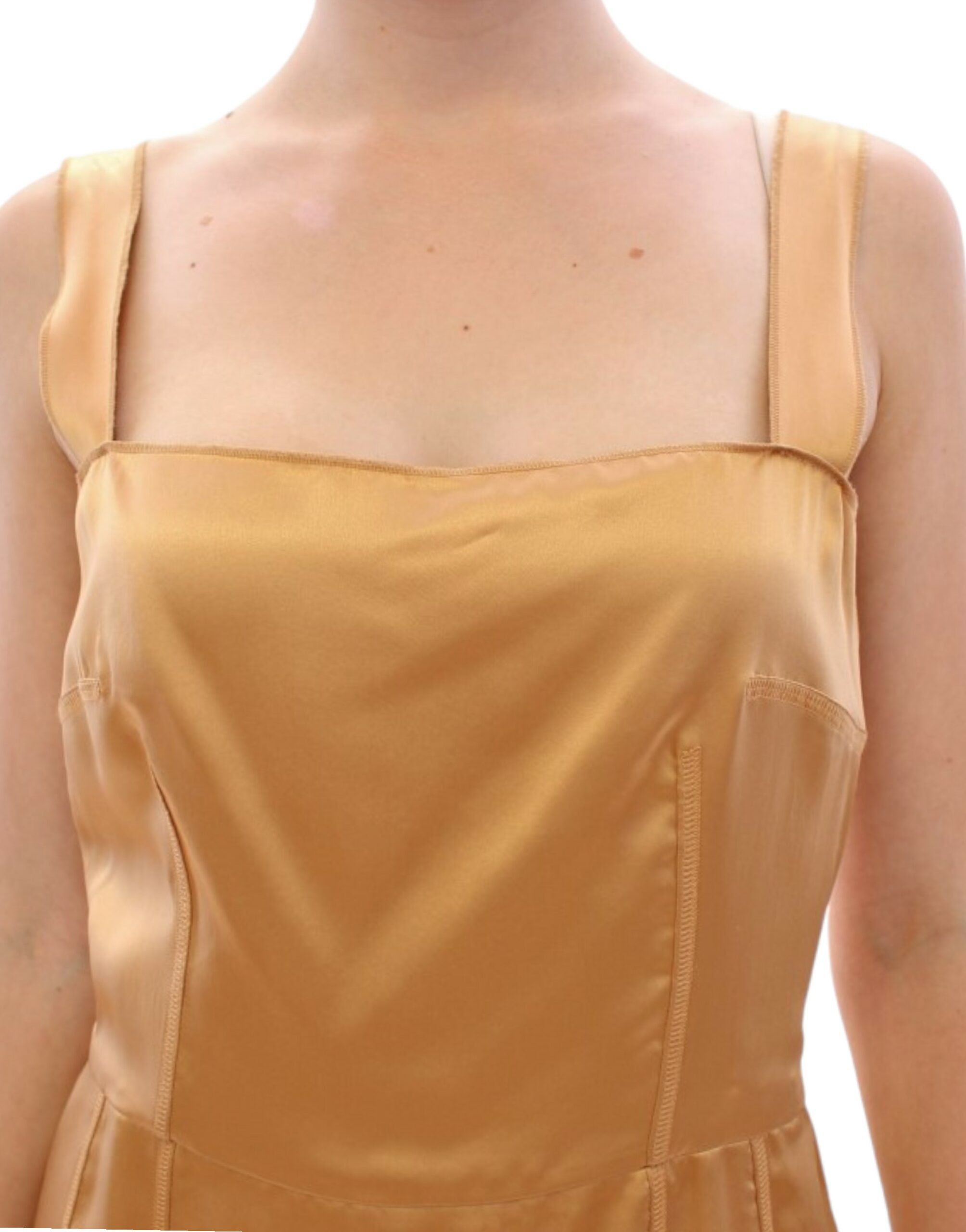Dolce & Gabbana Bronze silk sheath Women's dress