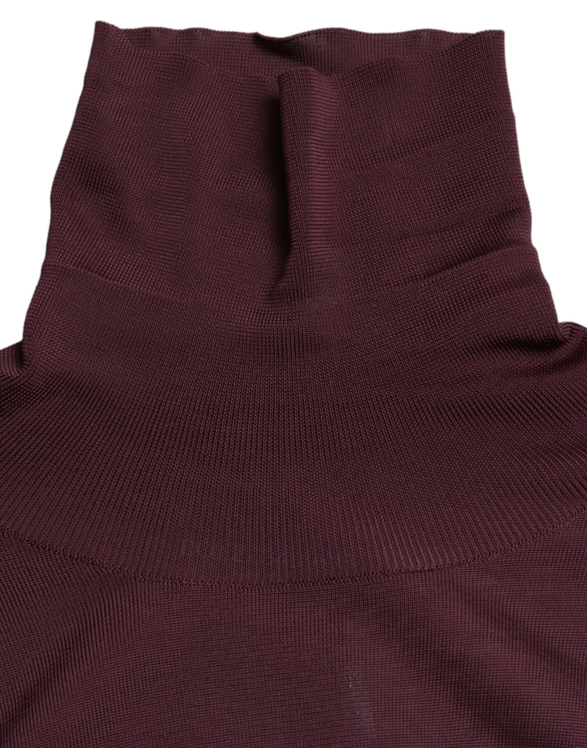 Dolce & Gabbana Maroon Viscose Turtleneck Pullover Men's Sweater