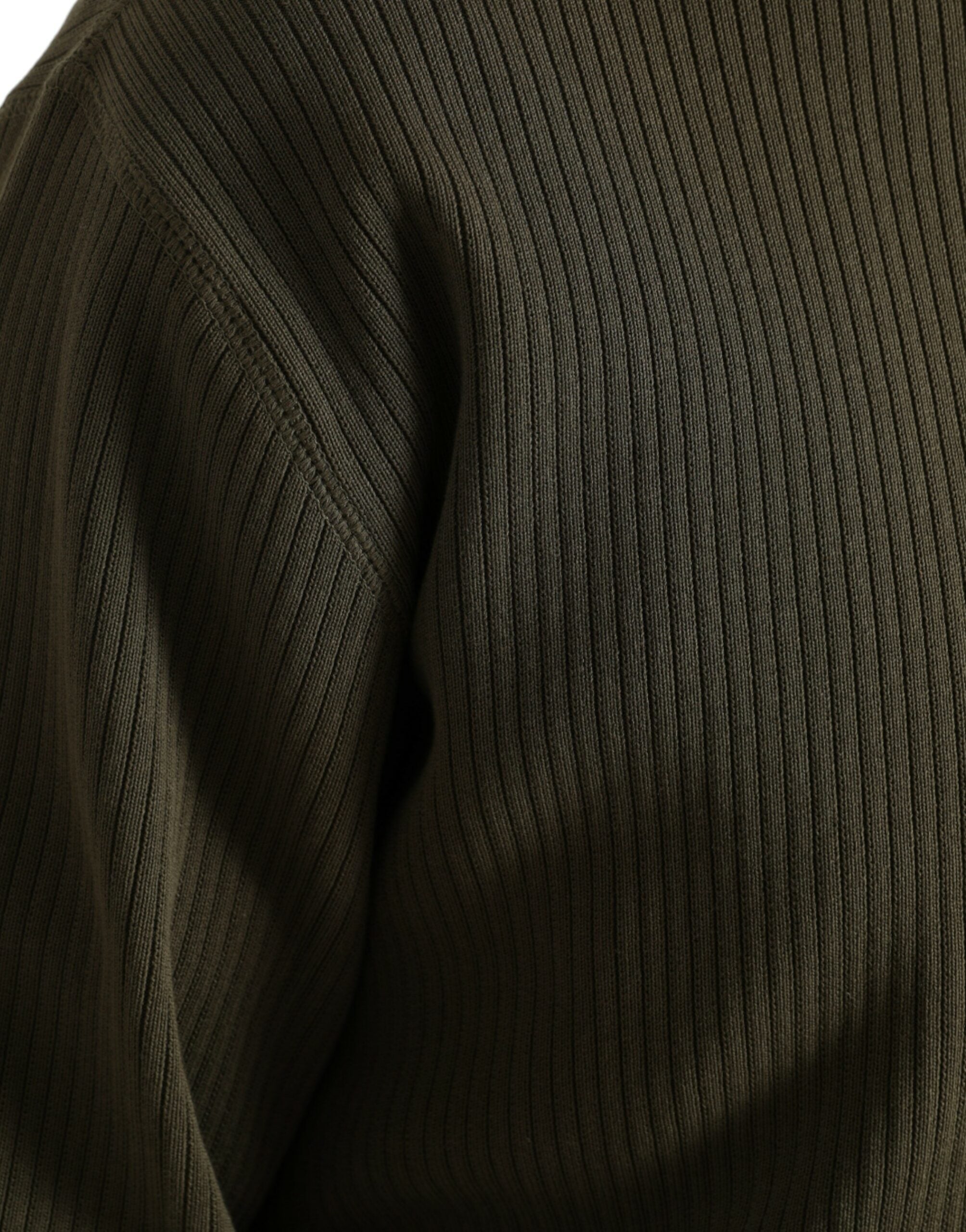 Dolce & Gabbana Elegant Green Crew Neck Cotton Men's Sweater
