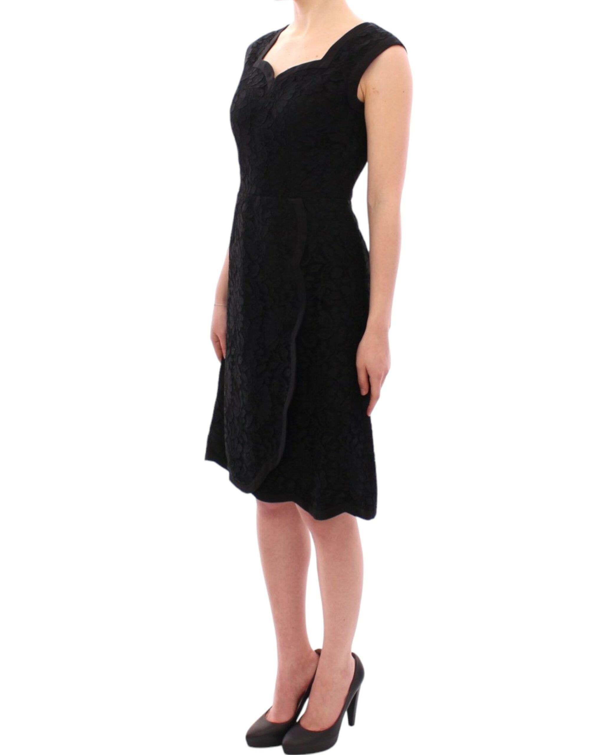 Dolce & Gabbana Black floral lace sicily runway Women's dress