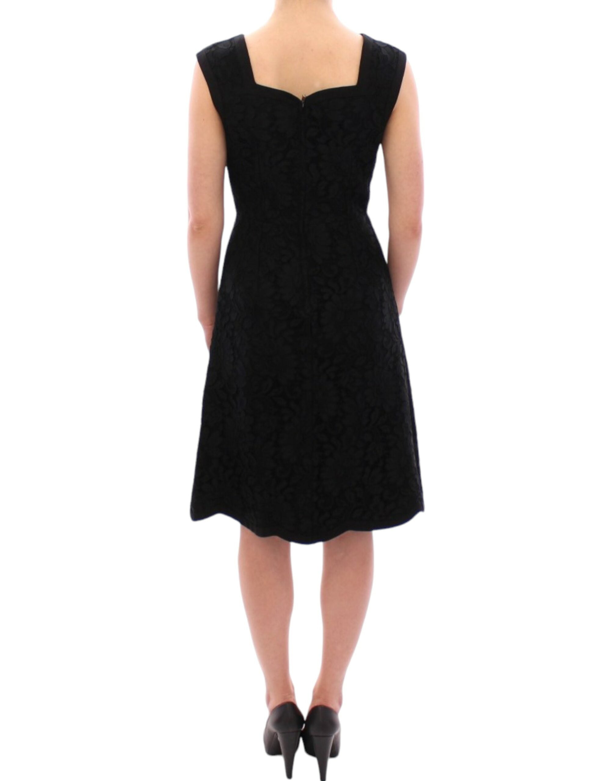 Dolce & Gabbana Black floral lace sicily runway Women's dress