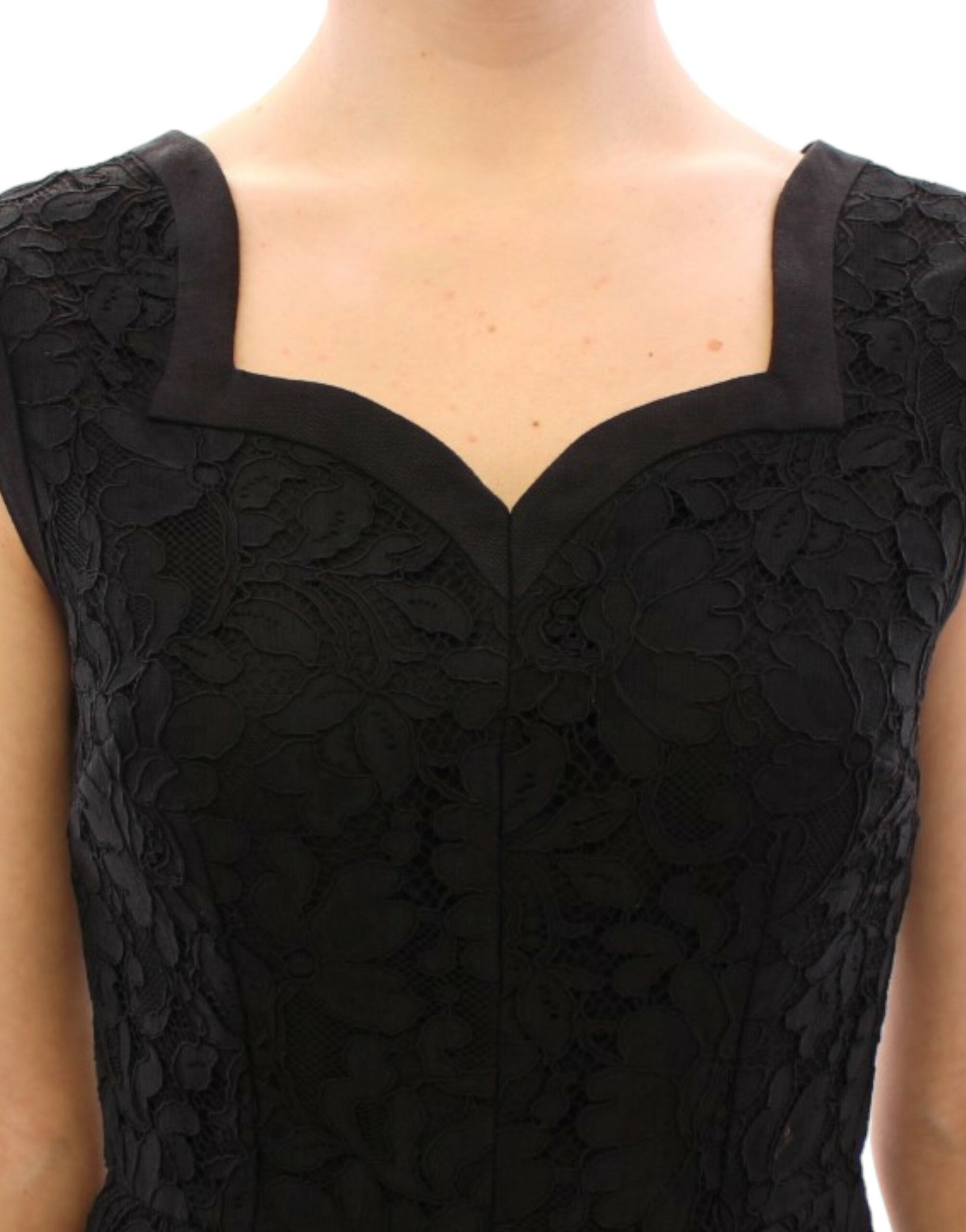 Dolce & Gabbana Black floral lace sicily runway Women's dress