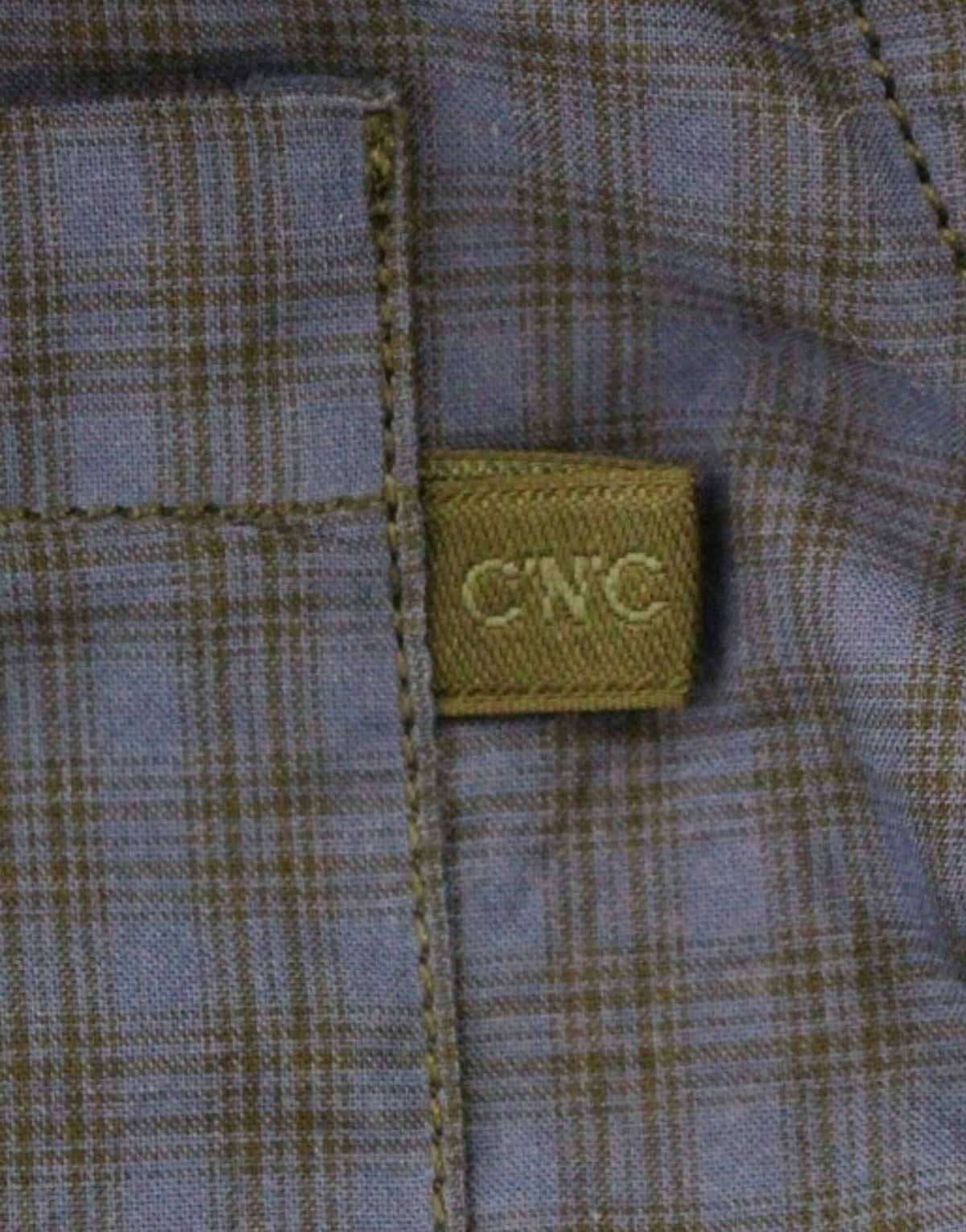 Costume National Blue checkered cotton Men's shirt