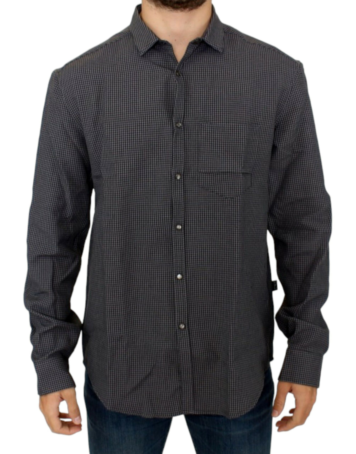 Costume National Gray linen casual Men's shirt