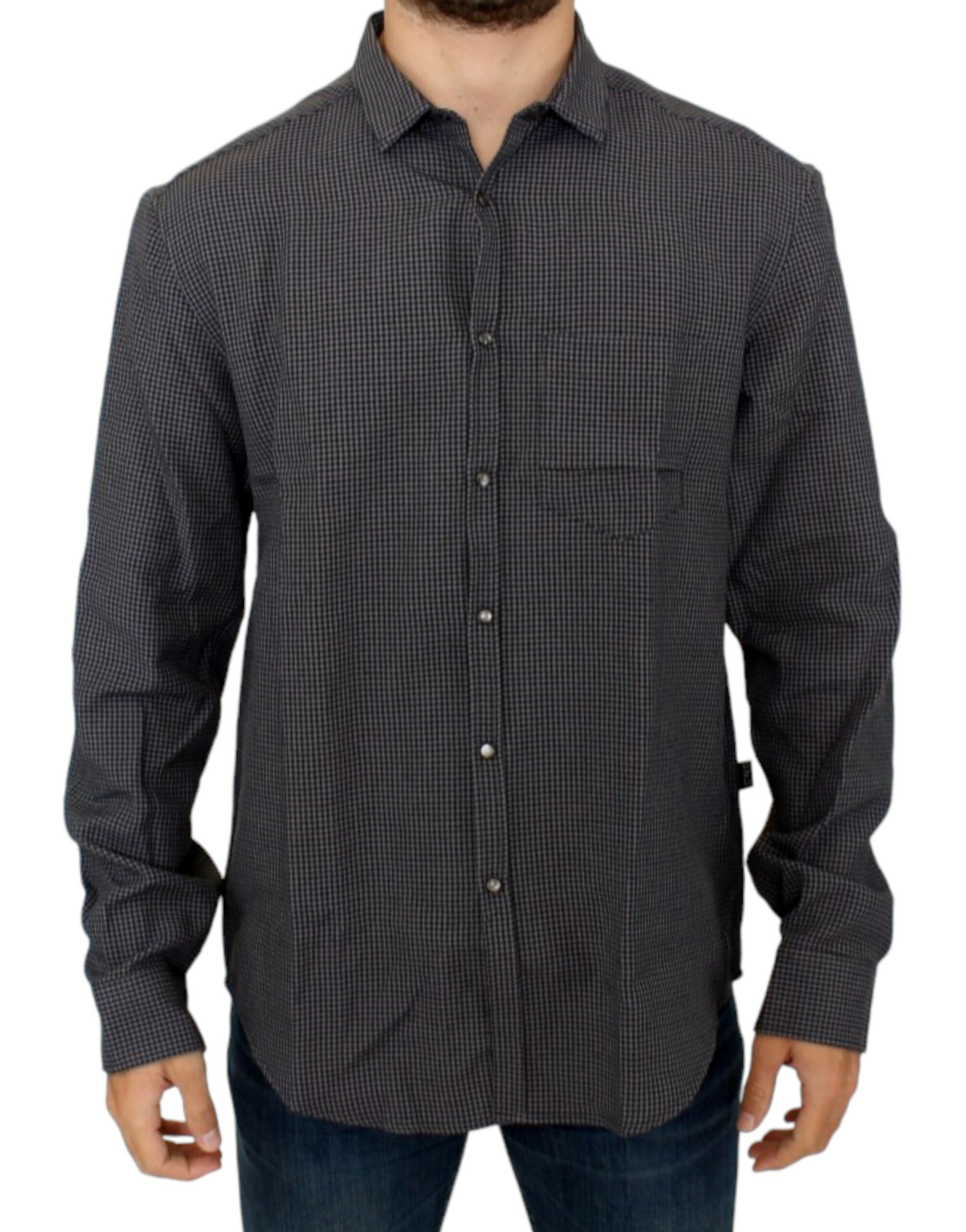 Costume National Gray linen casual Men's shirt
