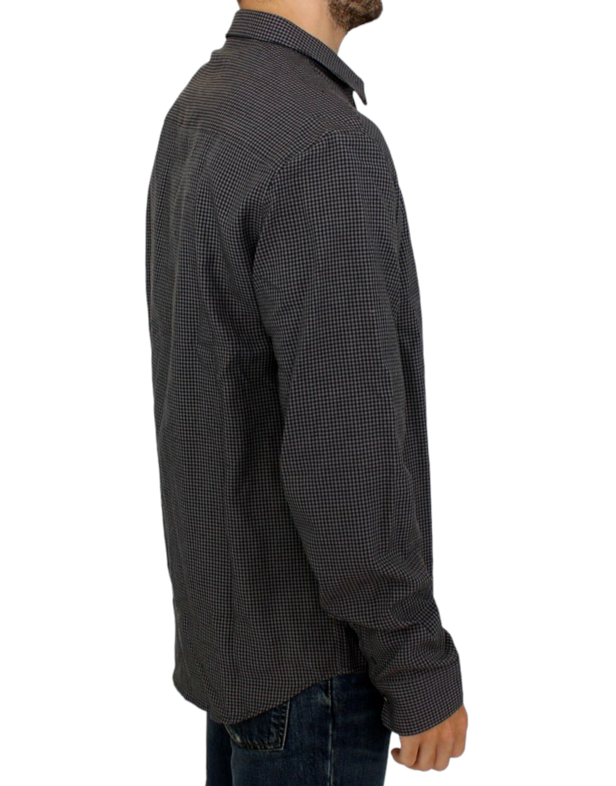 Costume National Gray linen casual Men's shirt